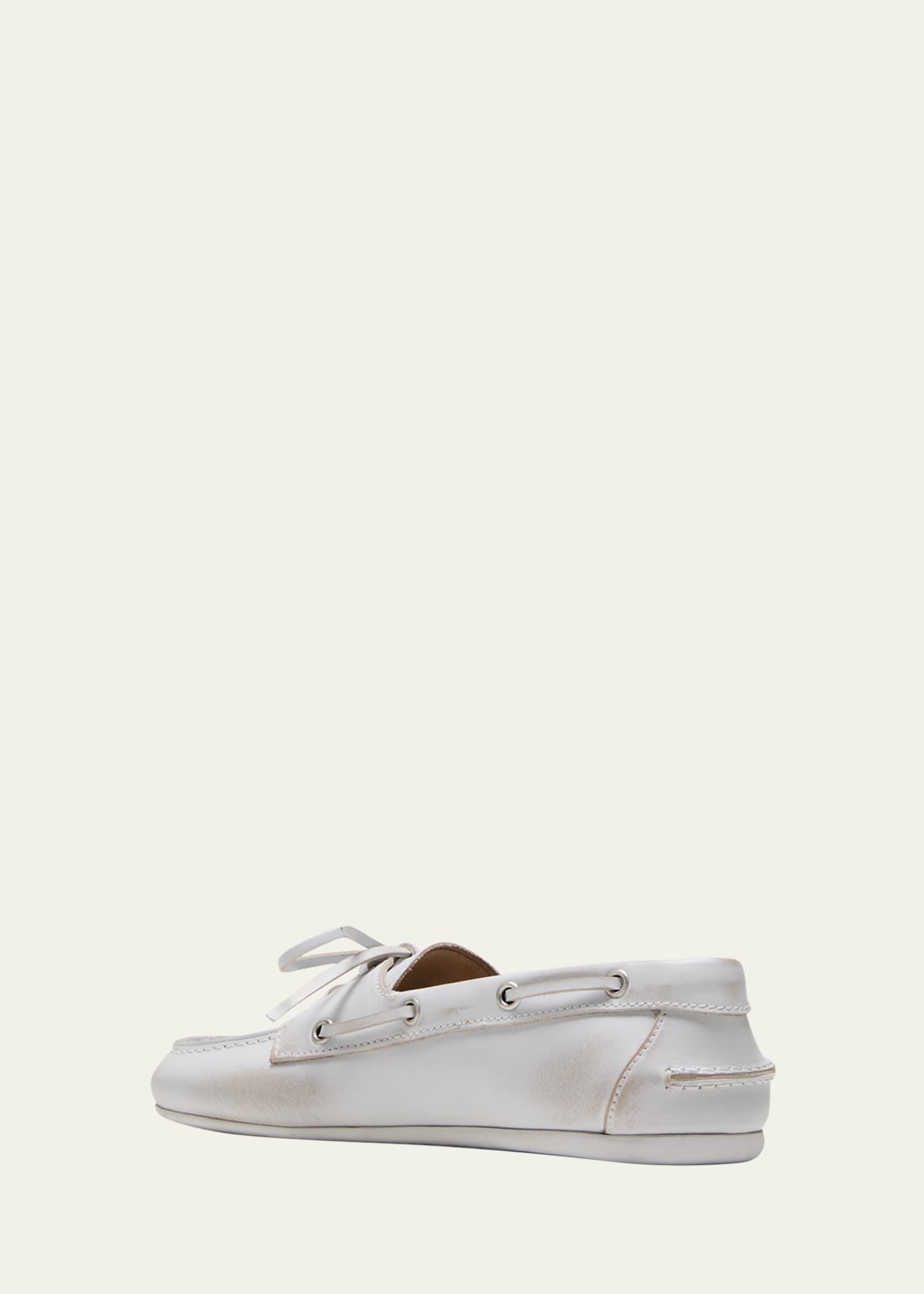 Miu Miu Leather Lace-Up Moccasins Image 4 of 5