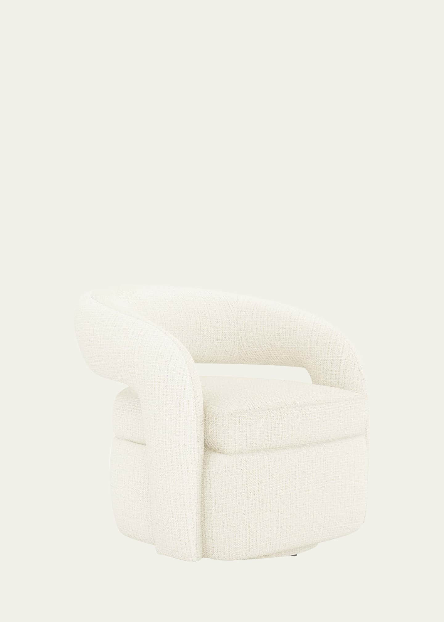Interlude Home Targa Tweed Swivel Chair