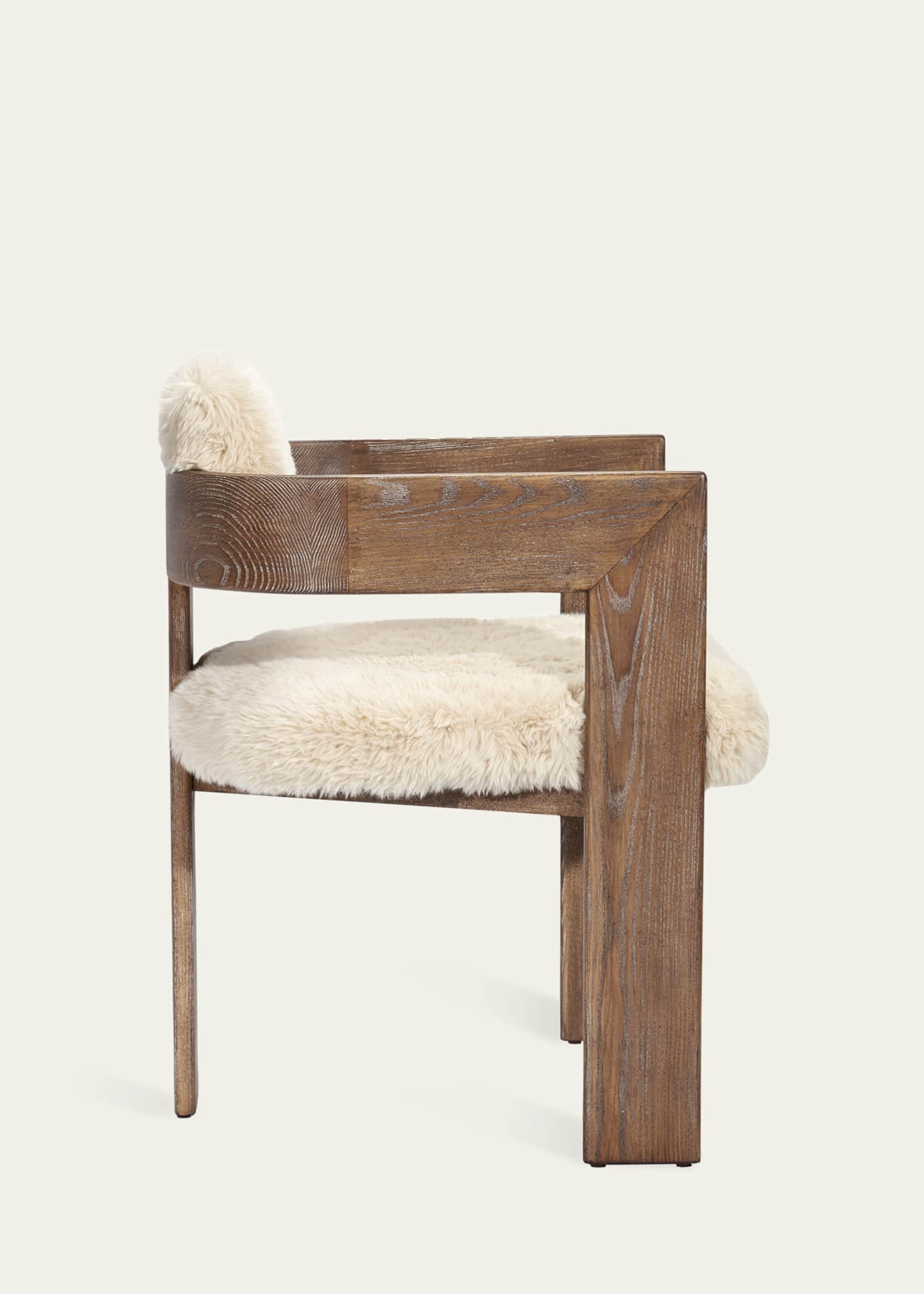 Interlude Home Jonah Faux Fur Dining Chair Image 2 of 4