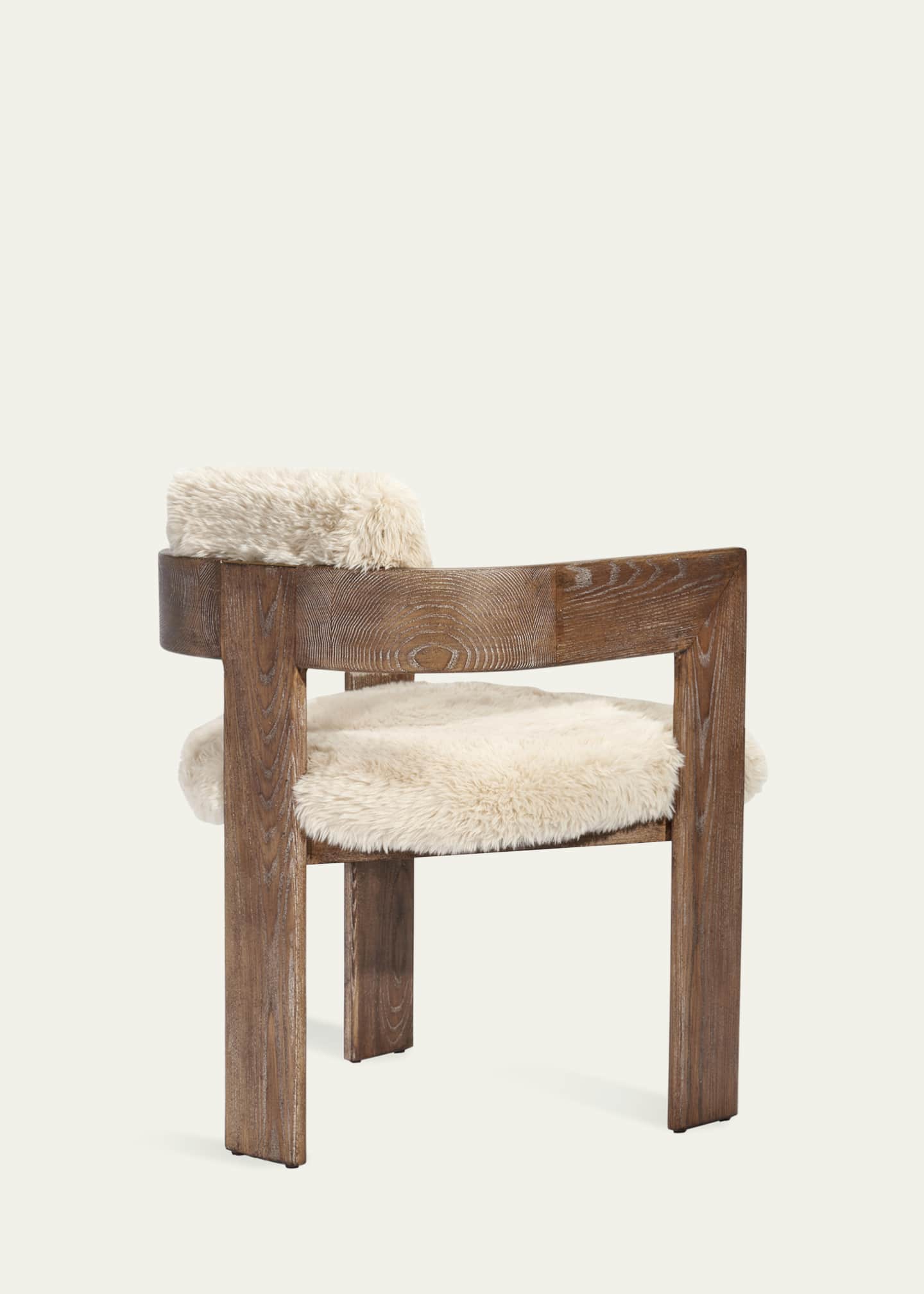 Interlude Home Jonah Faux Fur Dining Chair Image 3 of 4