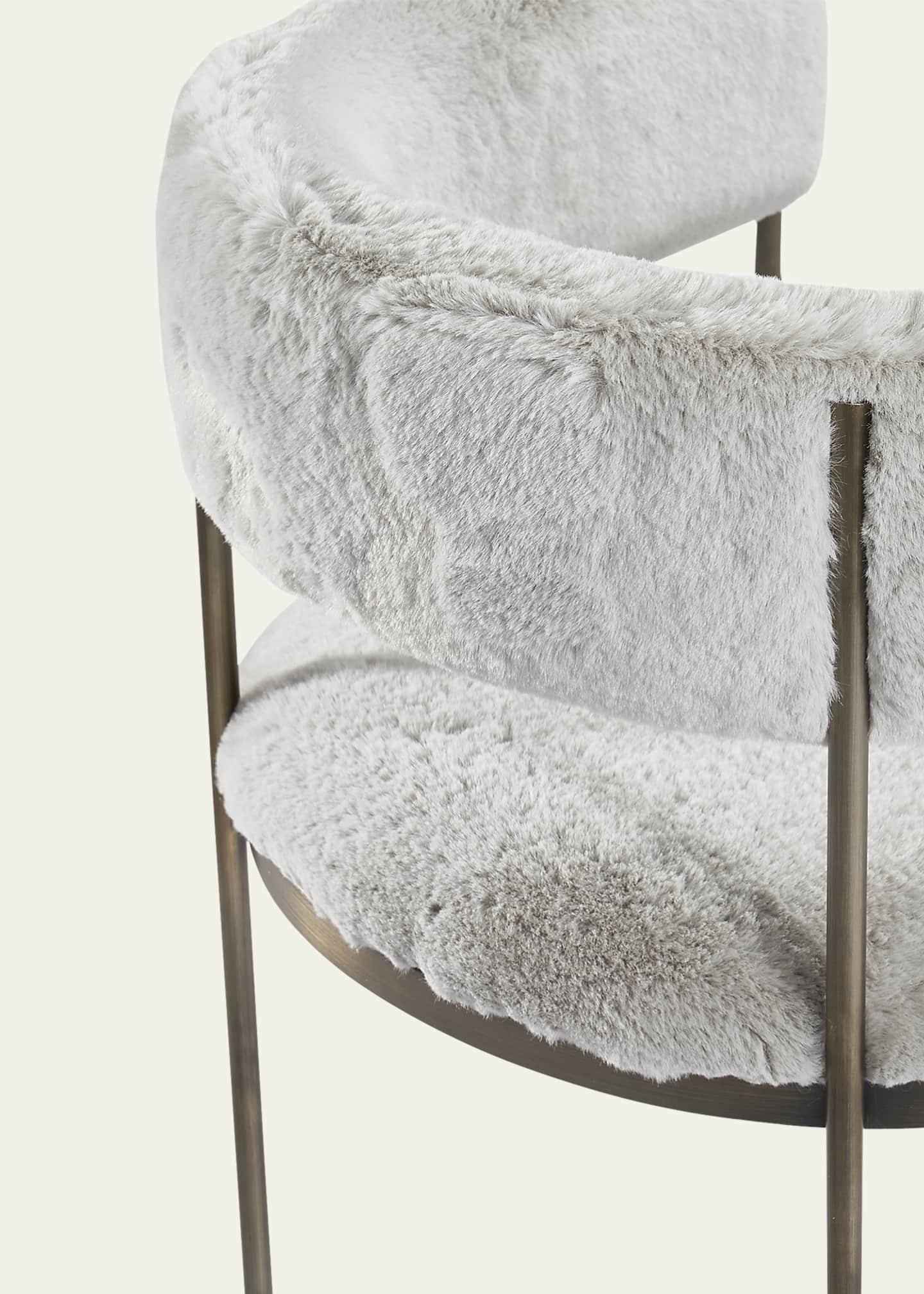 Interlude Home Ryland Faux Fur Dining Chair Bergdorf Goodman