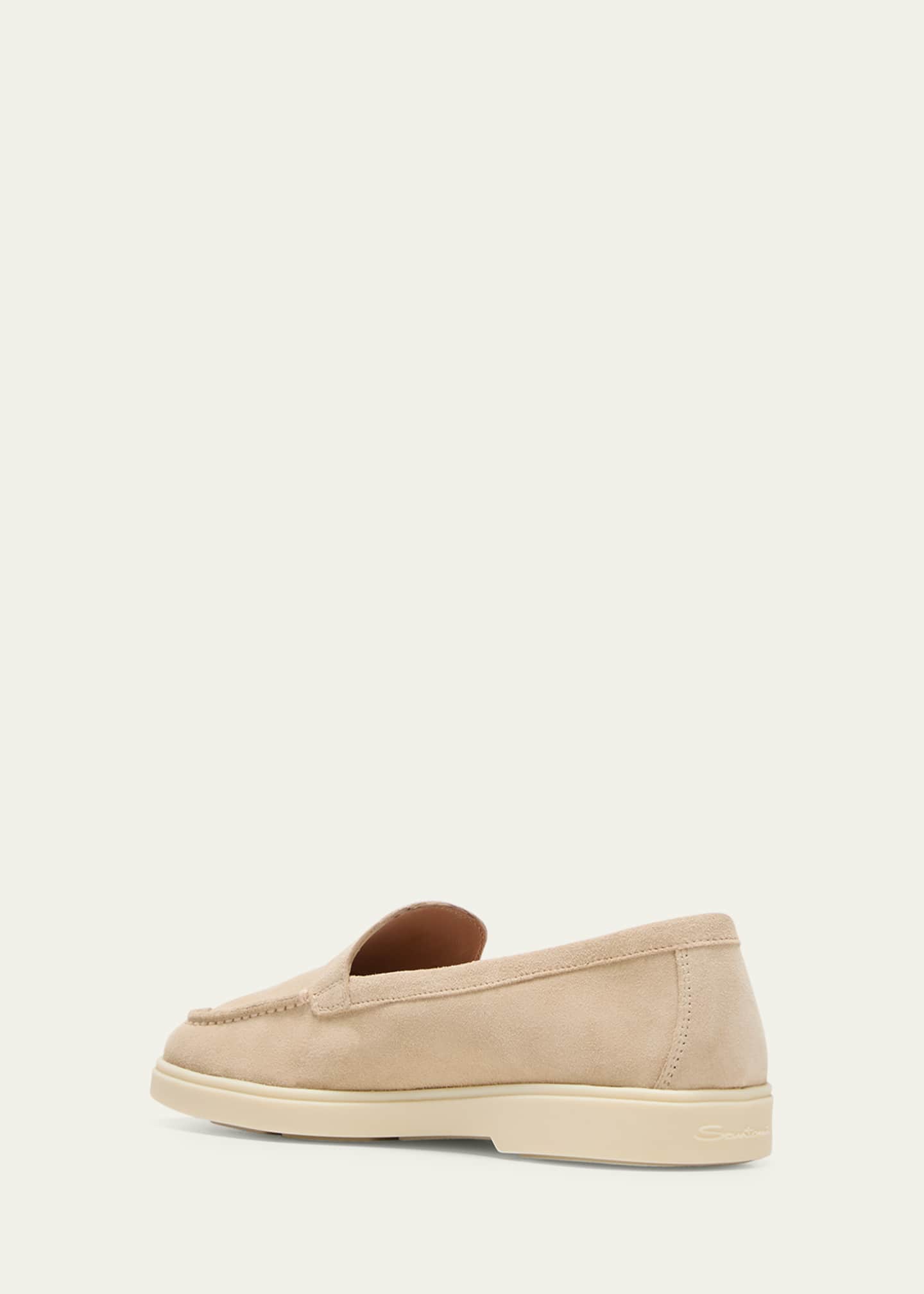 Alberto fermani calista suede almond toe loafer clearance