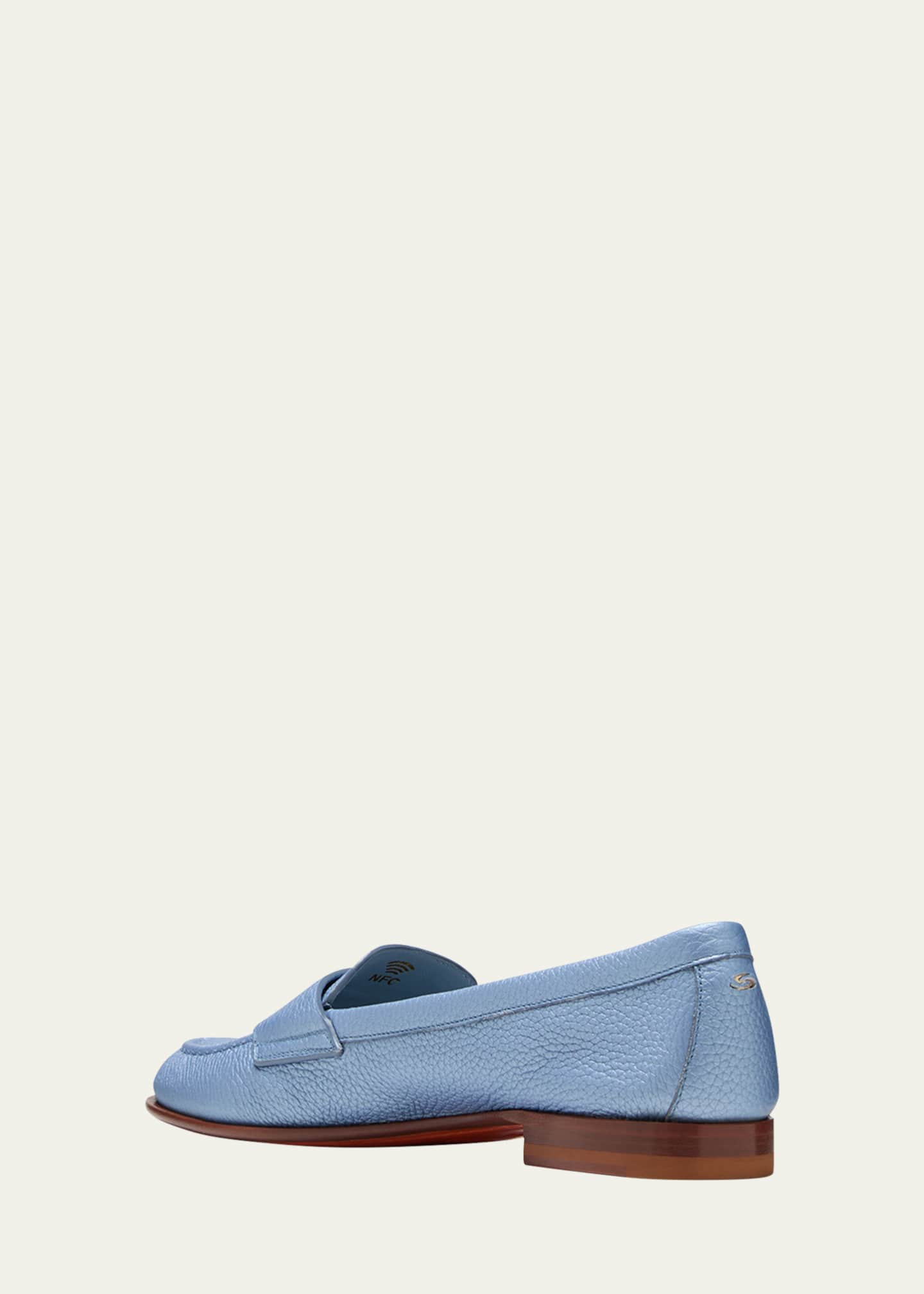 Santoni suede penny loafers - Blue