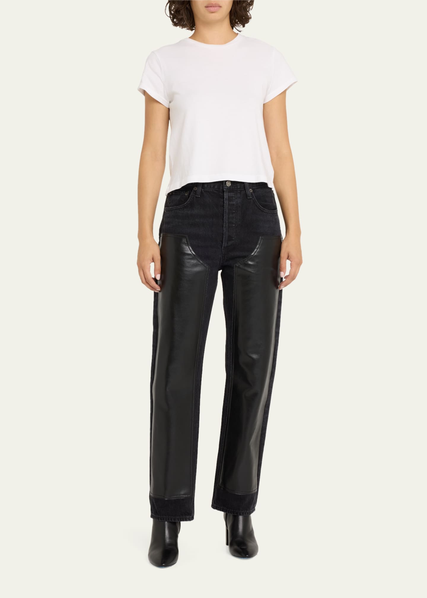 AGOLDE Adine Cropped Short Sleeve Tee Image 2 of 5