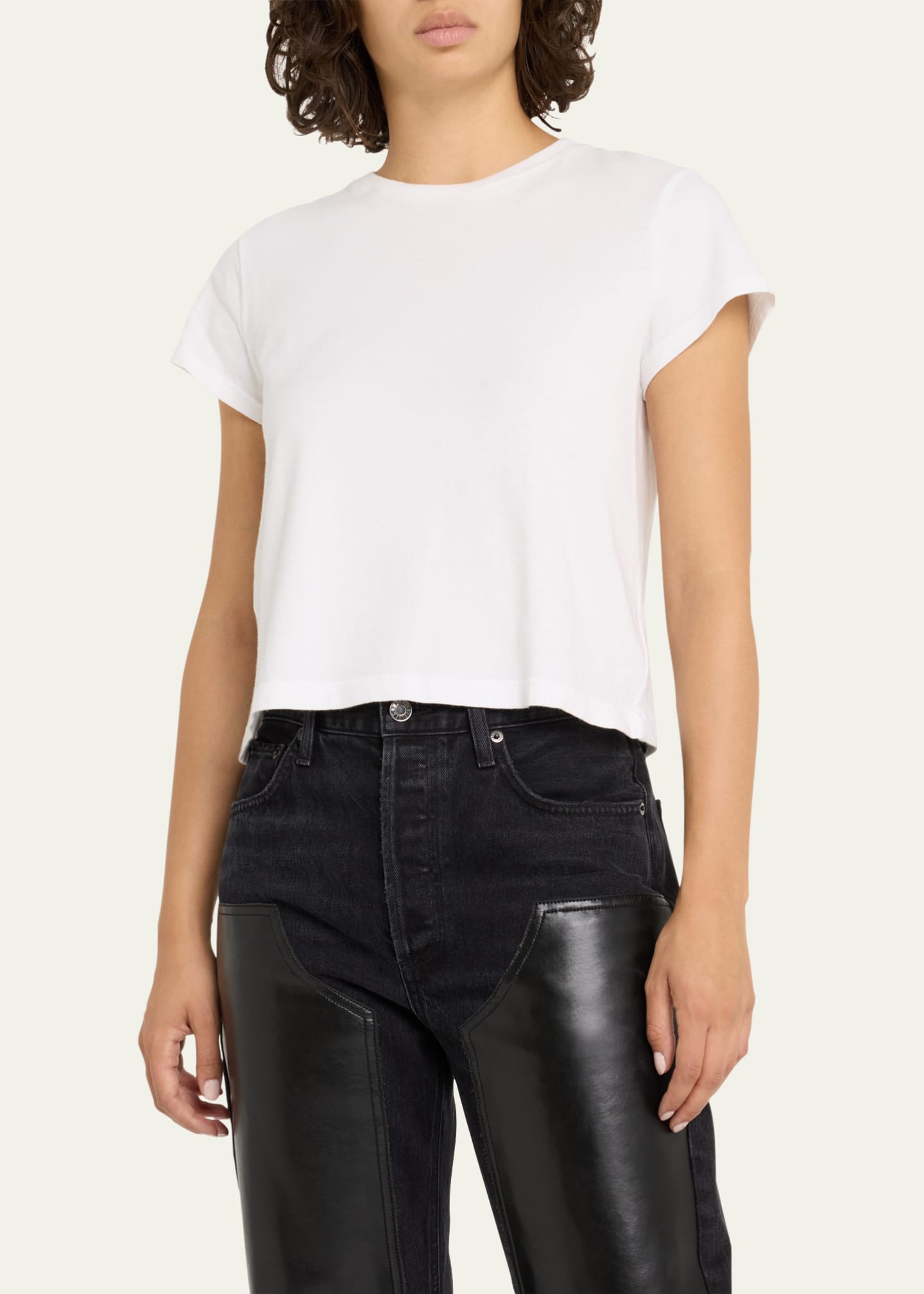 AGOLDE Adine Cropped Short Sleeve Tee Image 4 of 5