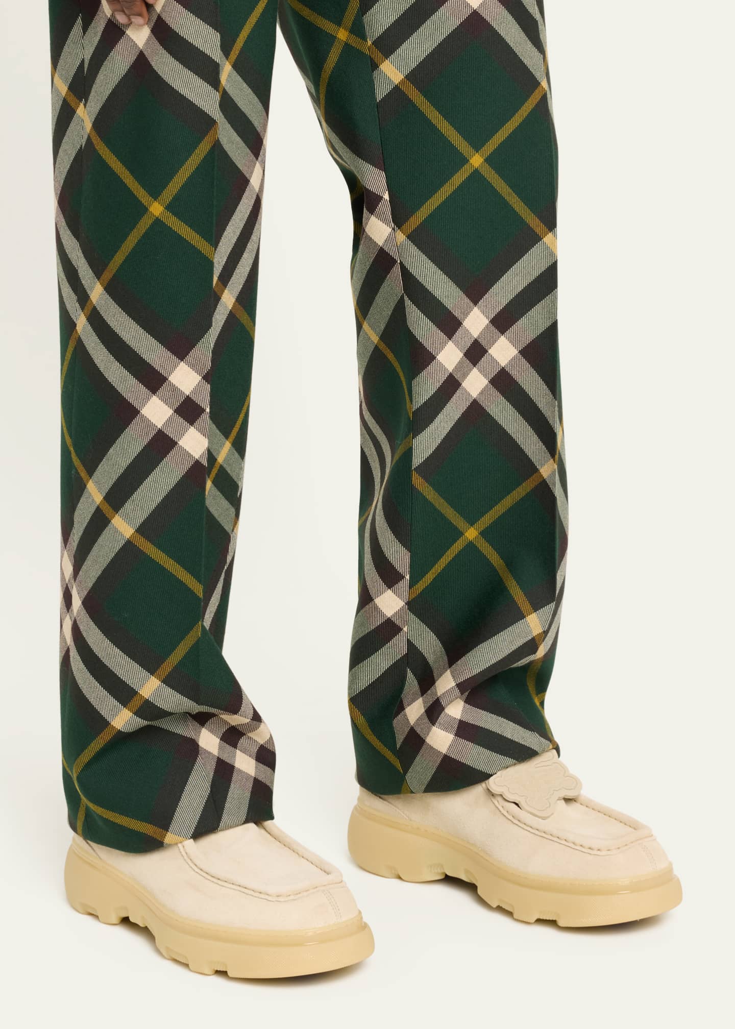 Burberry Men's Suede Creeper Mid Lace-Up Shoes Image 2 of 5