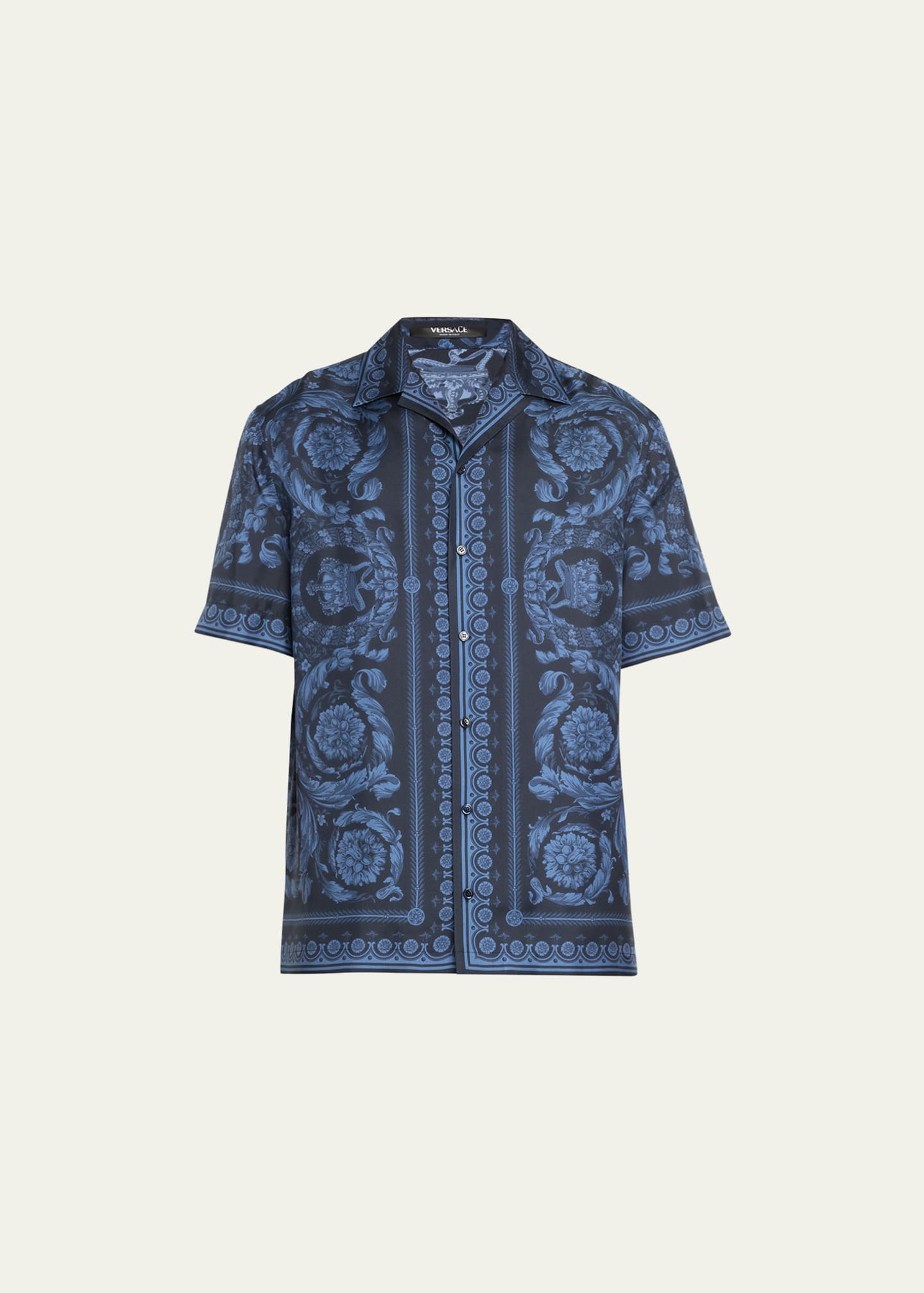 Versace Men's Barocco Silk Sport Shirt - Bergdorf Goodman