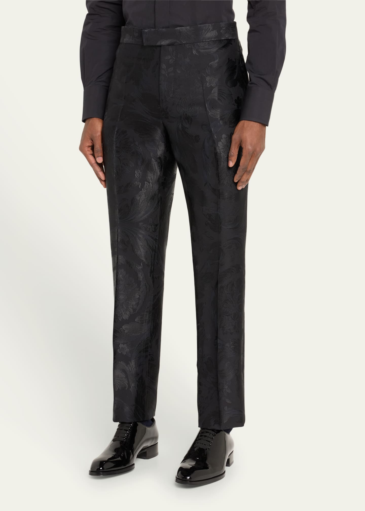 Versace Men's Barocco Silhouette Jacquard Pants - Bergdorf Goodman