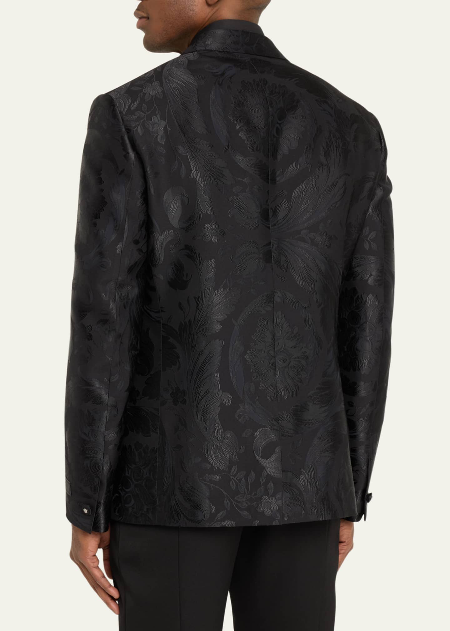 Versace Black Jacquard Blazer