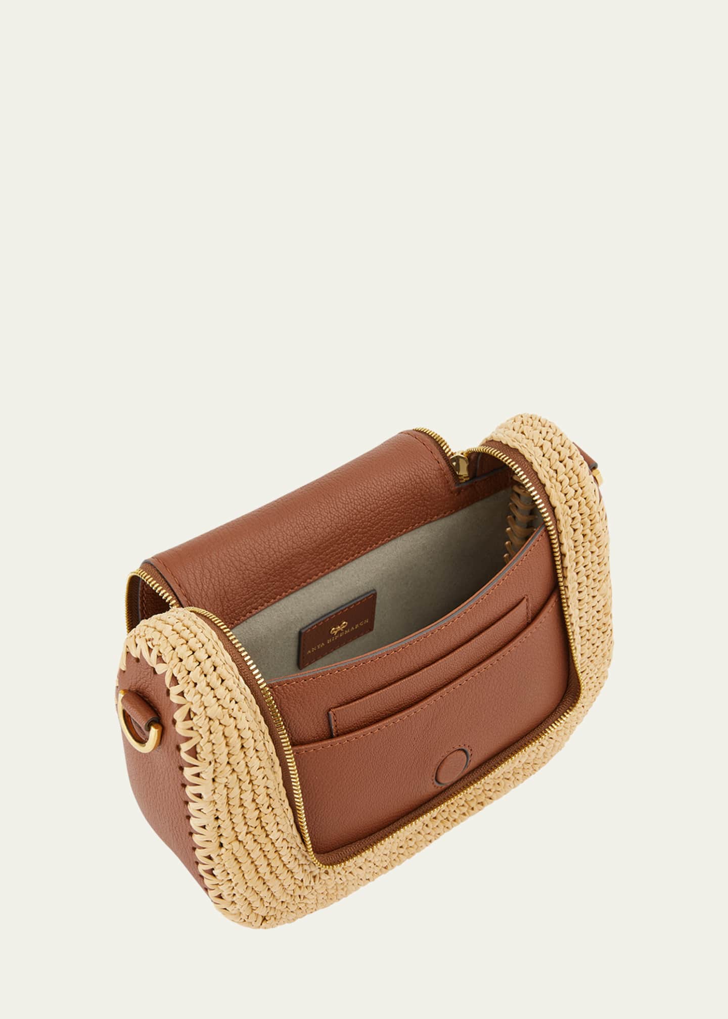 Anya Hindmarch Small Flap Straw Crossbody Bag Bergdorf Goodman