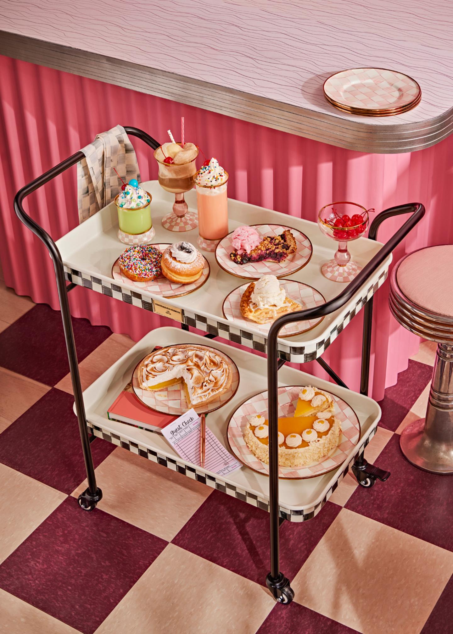 MacKenzie-Childs Rosy Check Enamel Salad/Dessert Plate - Bergdorf