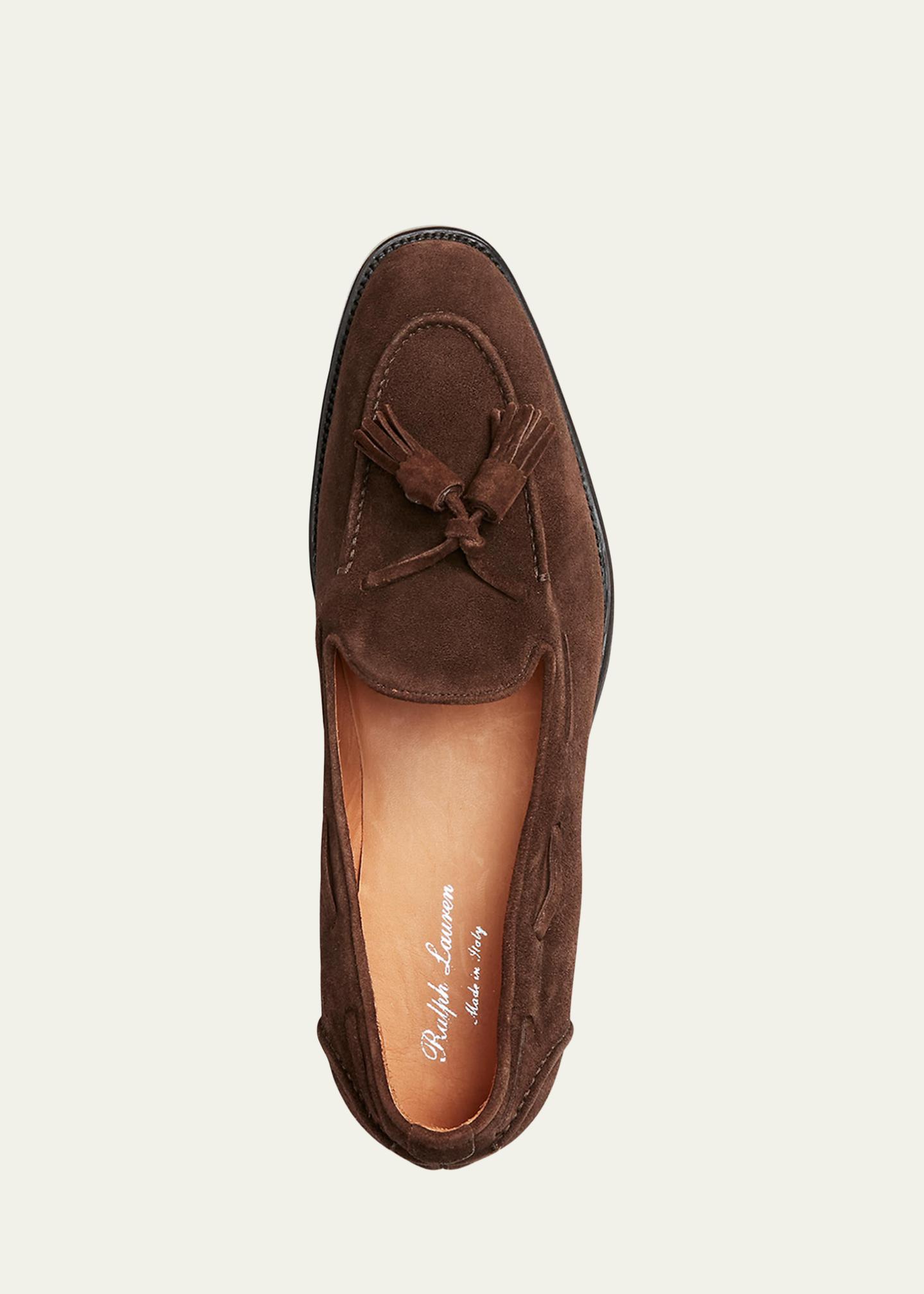 Ralph Lauren Purple Label Men's Luther Calf Suede Tassel Loafers