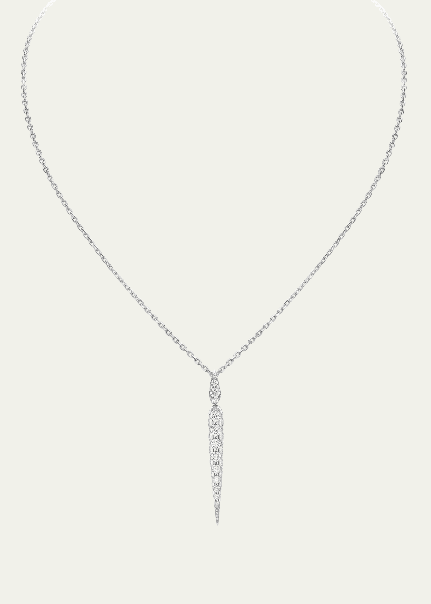 Boghossian White Gold Merveilles Icicle Diamond Pendant Necklace