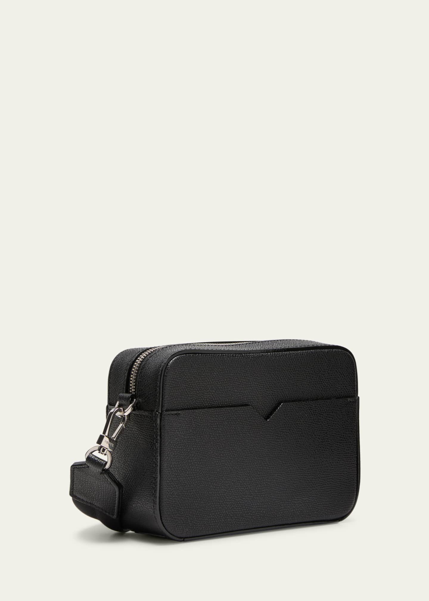 Valextra Men's Reporter Calfskin Crossbody Bag Image 3 of 4