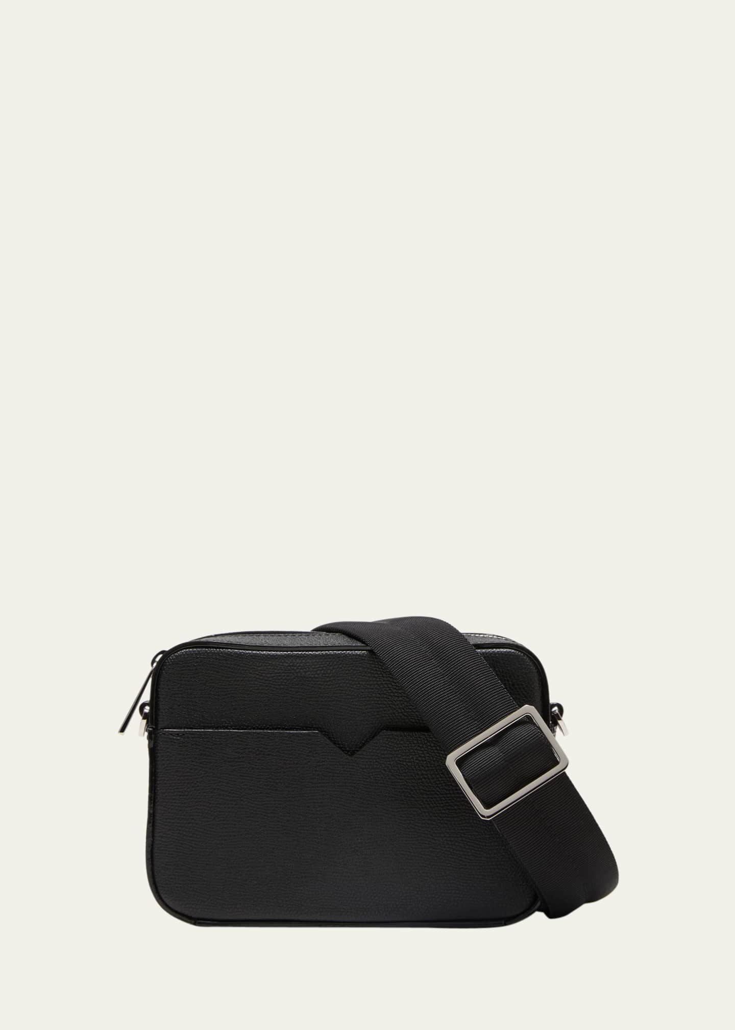 Valextra Men's Reporter Calfskin Crossbody Bag Image 1 of 4