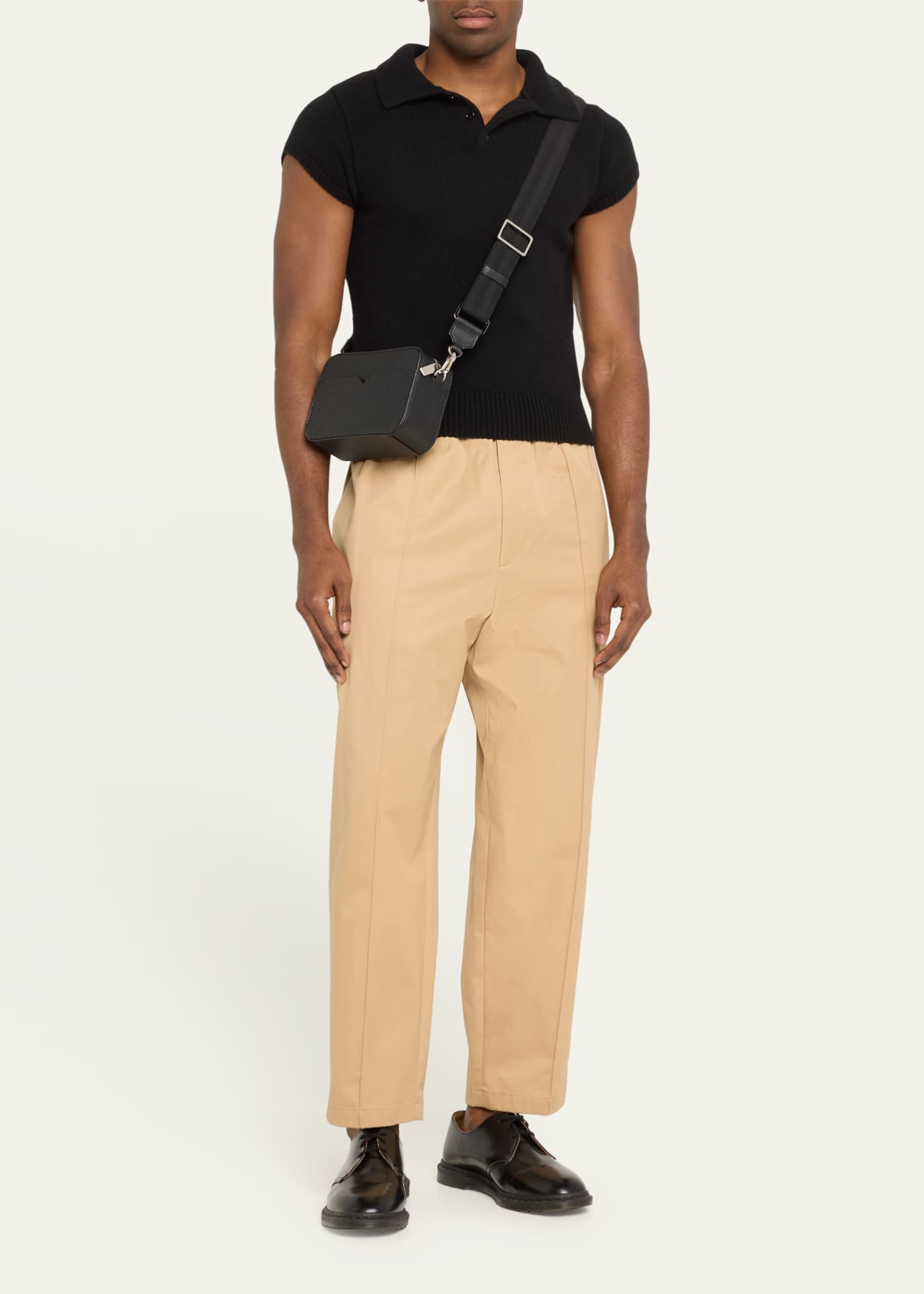 Valextra Men's Reporter Calfskin Crossbody Bag Image 4 of 4
