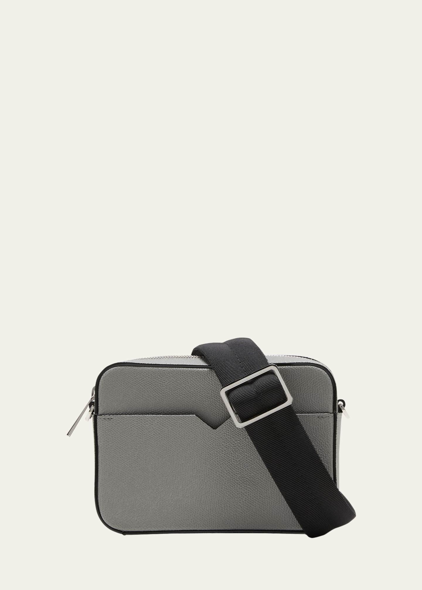 Valextra Men's Reporter Calfskin Crossbody Bag Image 1 of 5