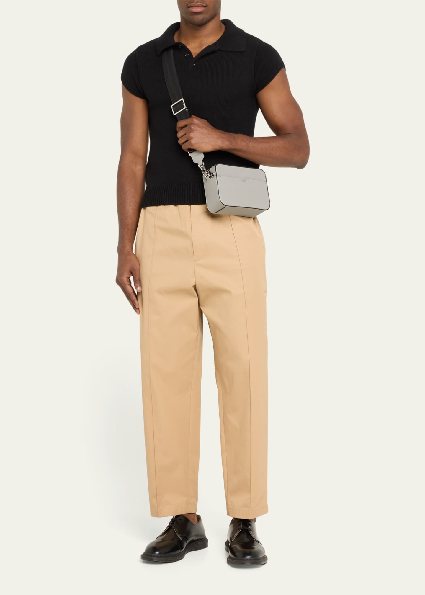 Valextra Men's Reporter Calfskin Crossbody Bag Image 5 of 5