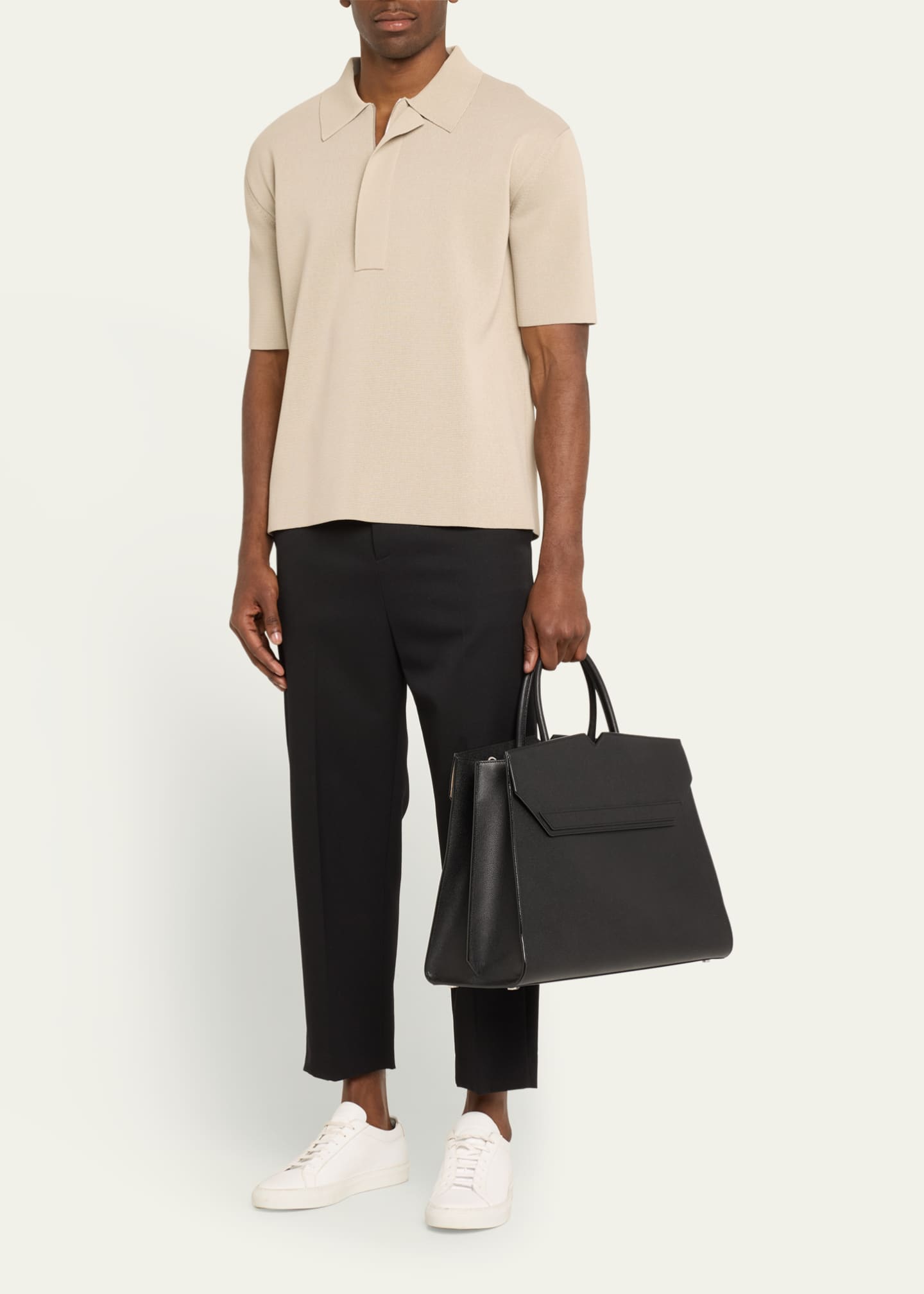 Valextra Men's Duetto Maxi Tote Bag Image 5 of 5