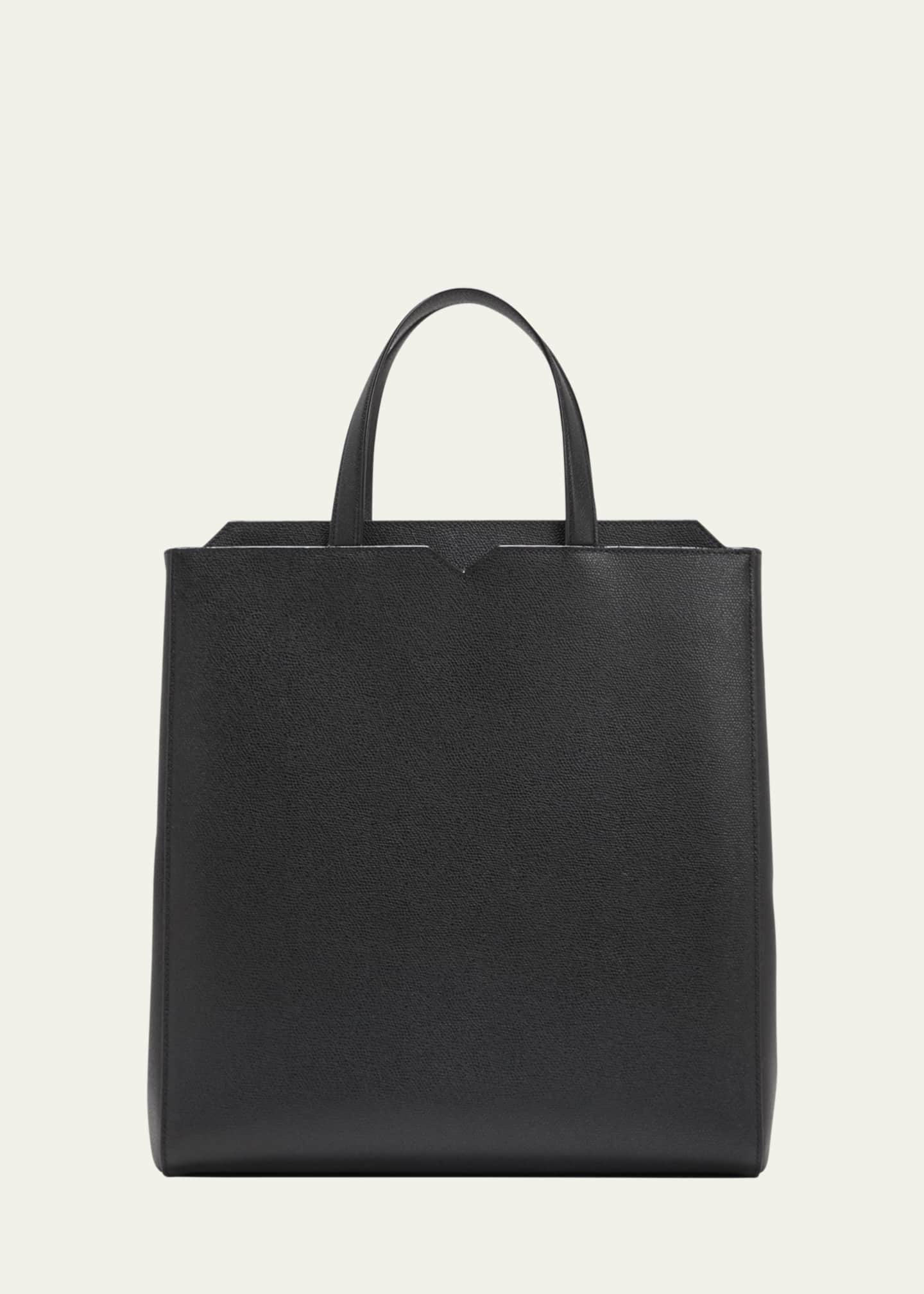 Valextra Men's V-Line Calfksin Tote Bag Image 1 of 5