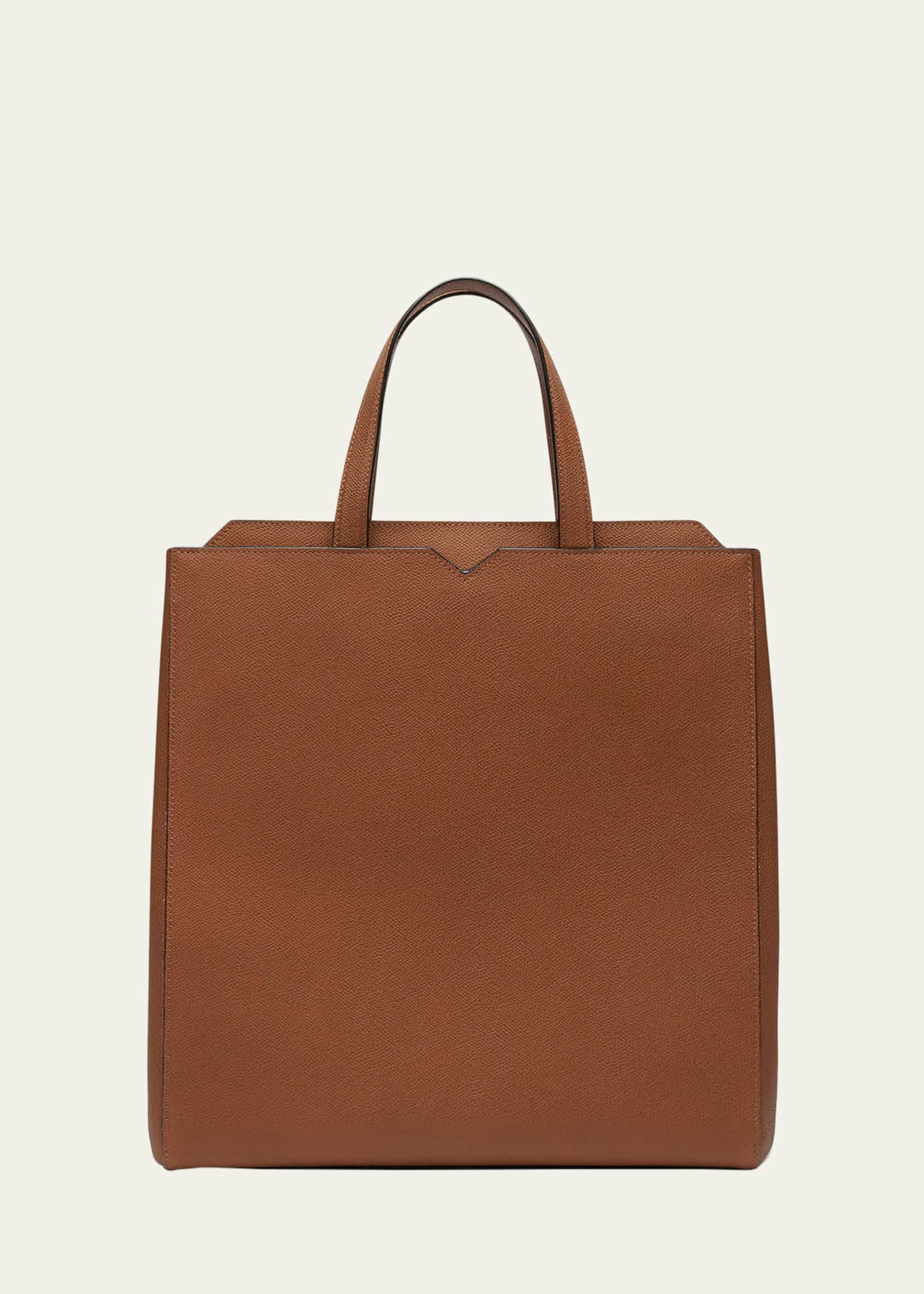 Valextra Men's V-Line Calfksin Tote Bag - Bergdorf Goodman Valextra Men's V-Line Calfksin Tote Bag - Bergdorf Goodman