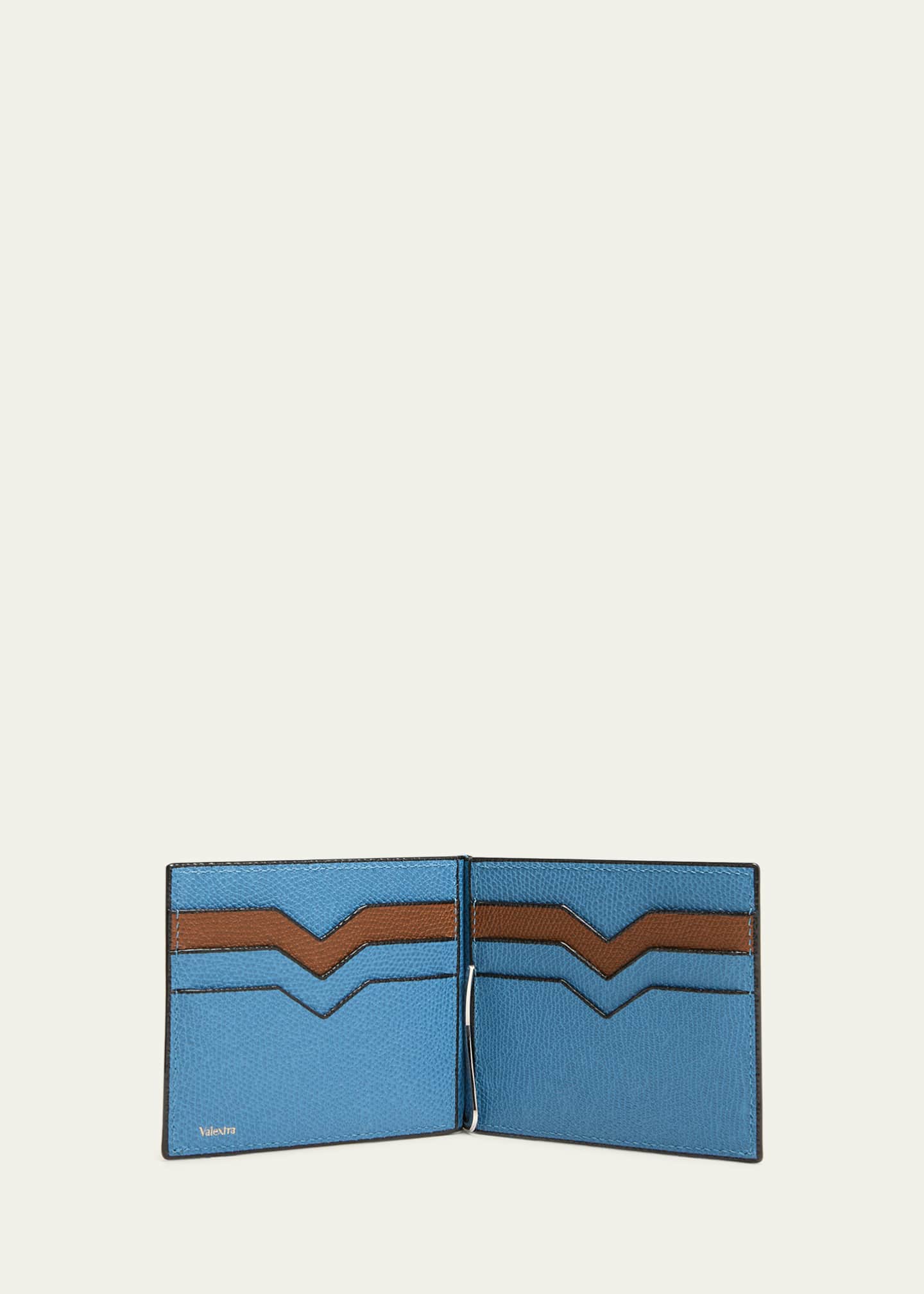 Valextra Men's Simple Grip Calfskin Money Clip Wallet Image 3 of 4