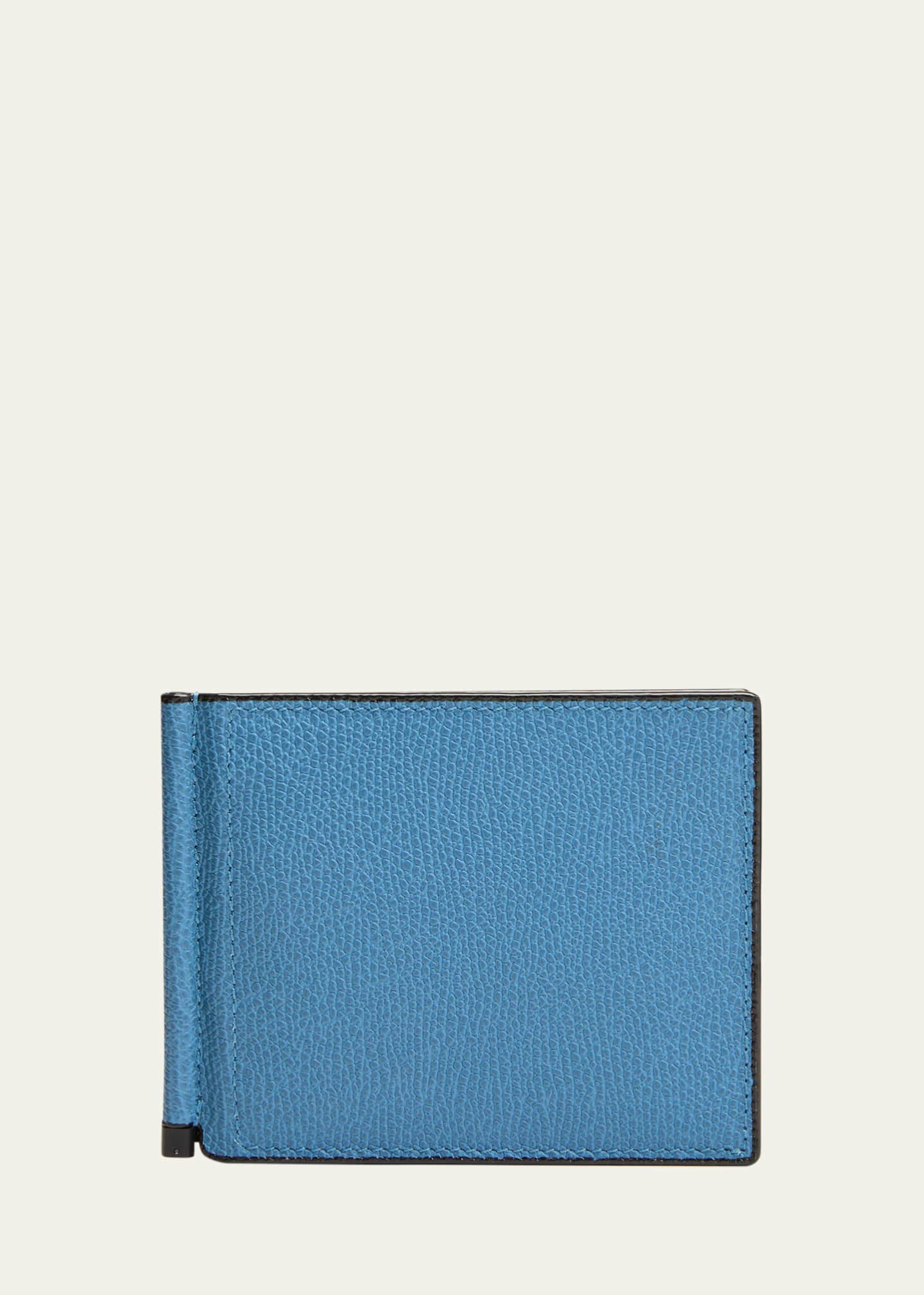 Valextra Men's Simple Grip Calfskin Money Clip Wallet Image 1 of 4