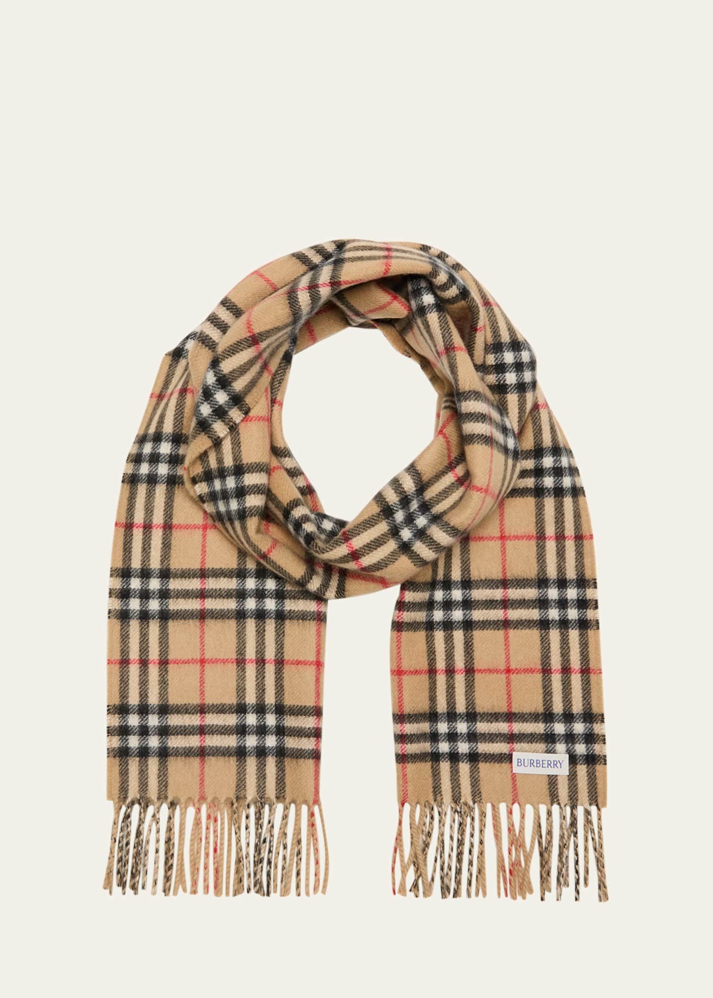 Burberry Men s Cashmere Vintage Check Rectangle Scarf Bergdorf