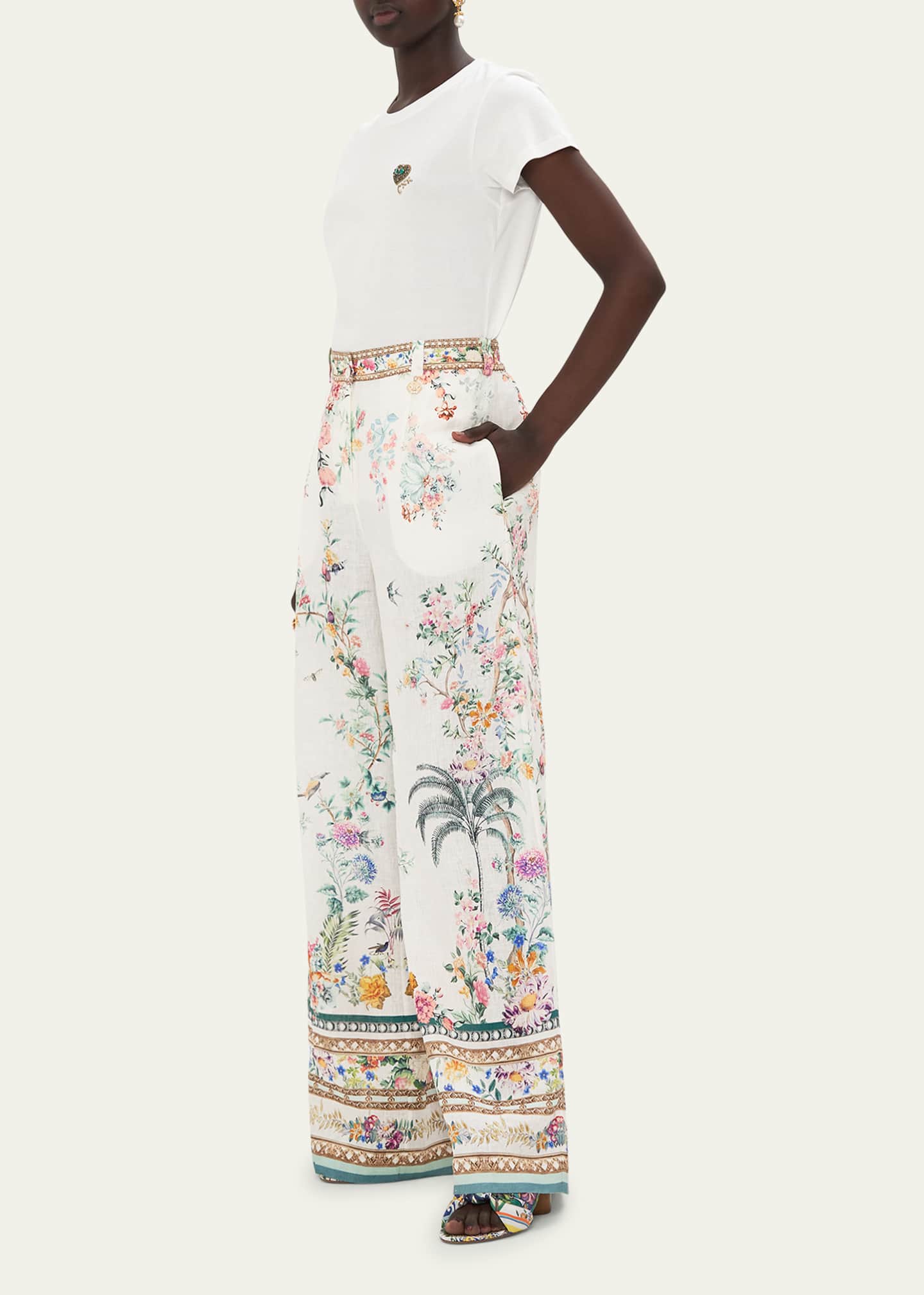 Campinella floral knit pant
