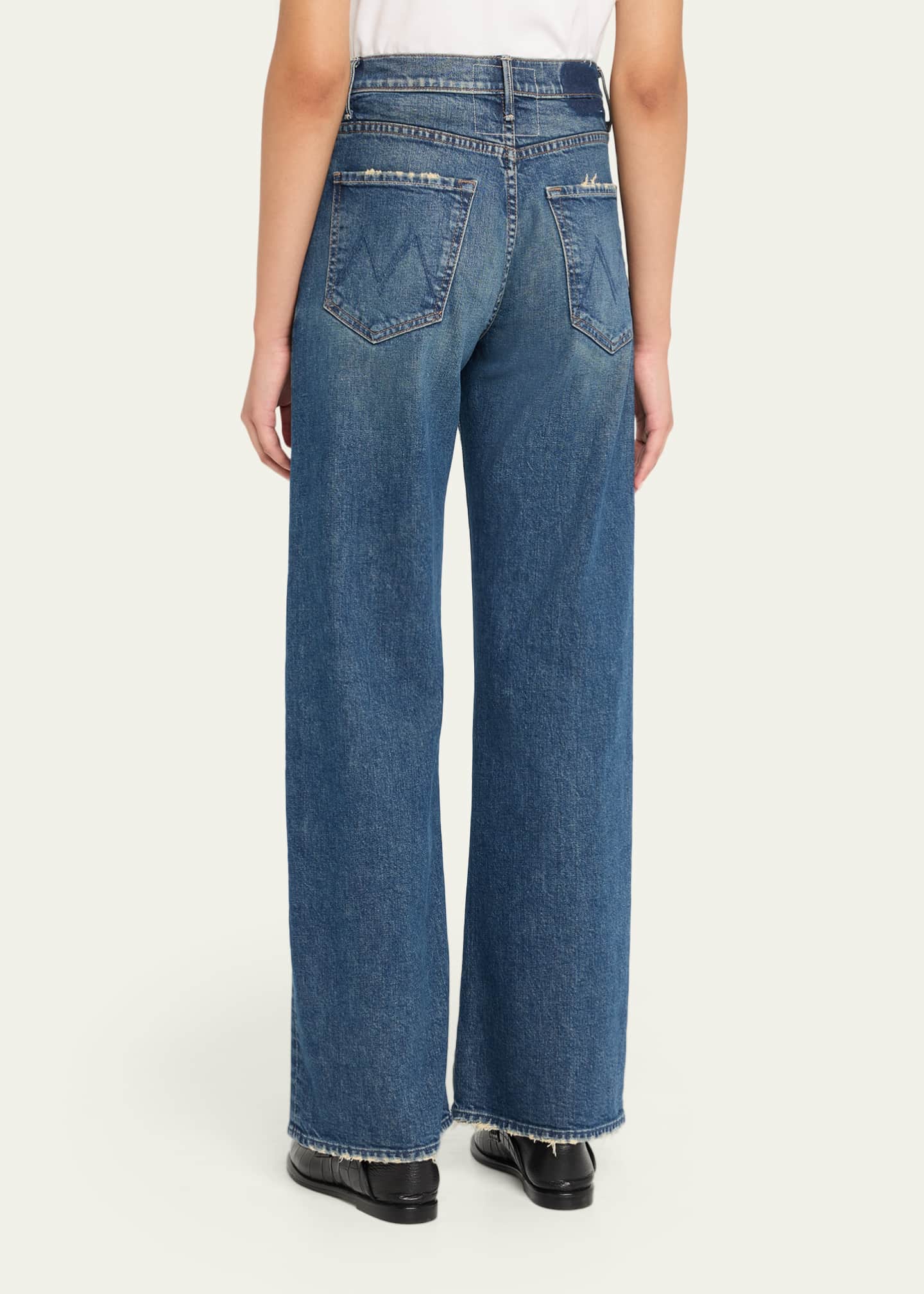 MOTHER The Lasso Sneak Distressed Jeans - Bergdorf Goodman