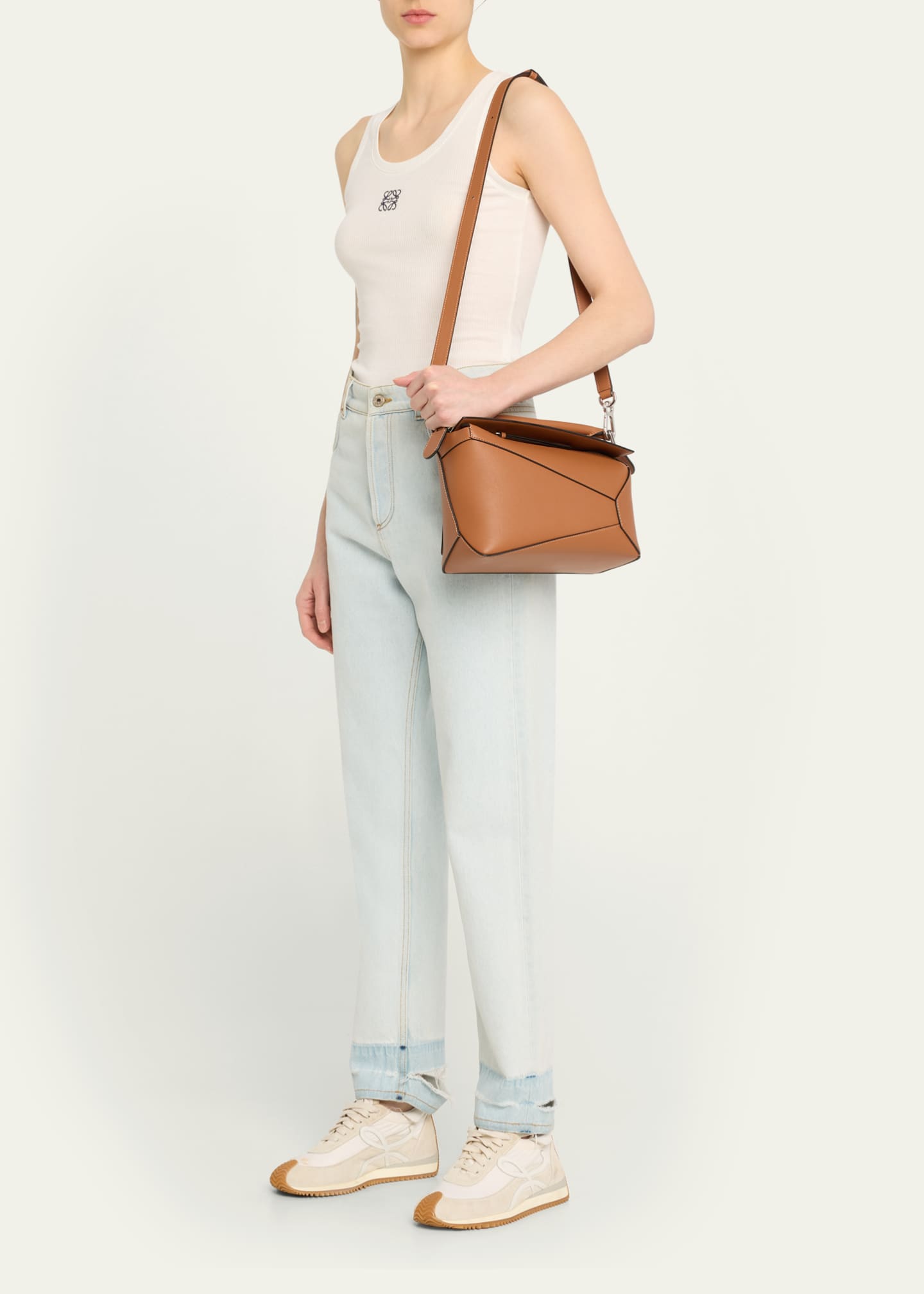 Loewe Puzzle Edge Small Top-Handle Bag in Leather - Bergdorf Goodman