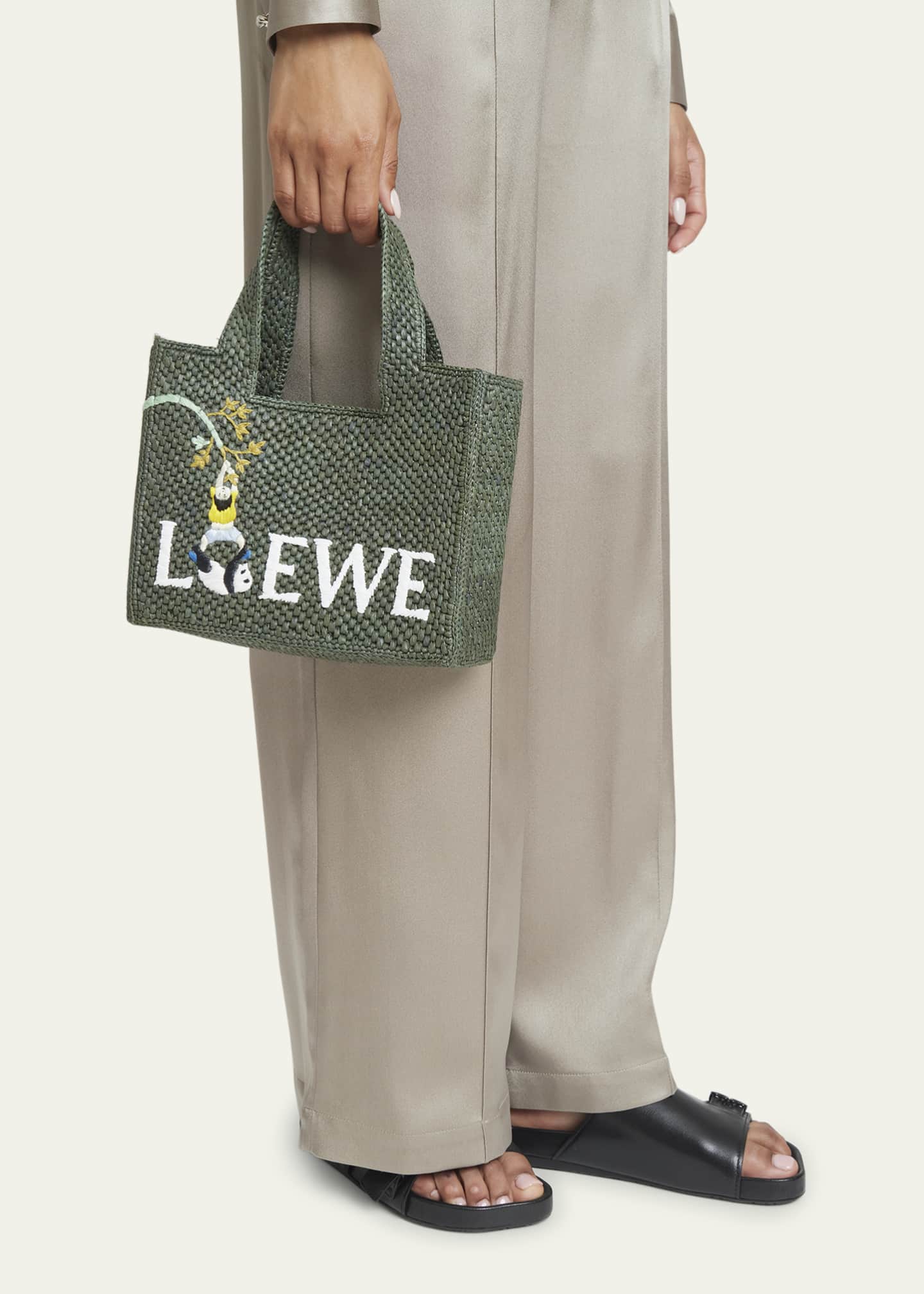 Loewe raffia tote sale small