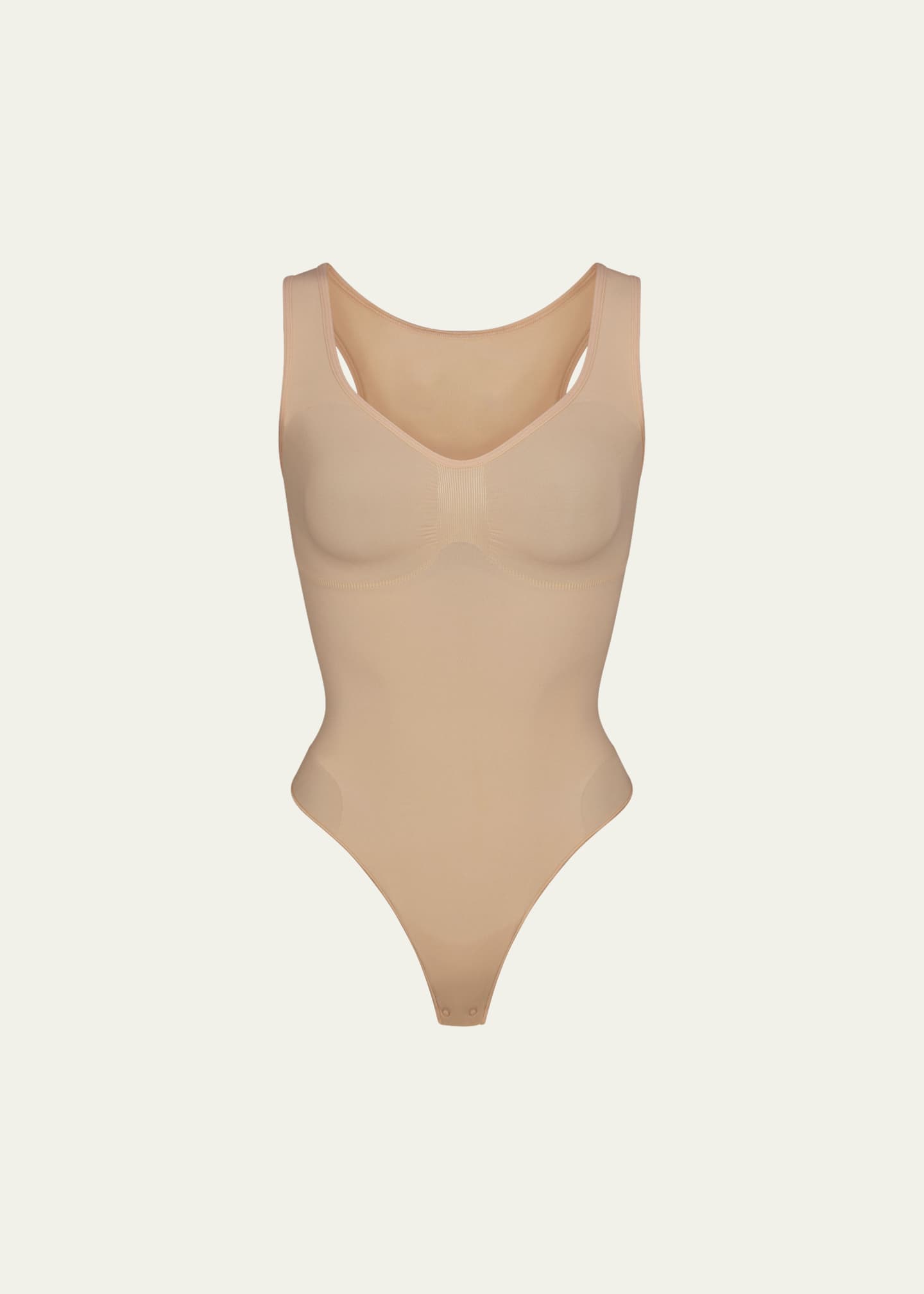 SKIMS Seamless Sculpt Scoop-Neck Thong Bodysuit Image 1 of 5