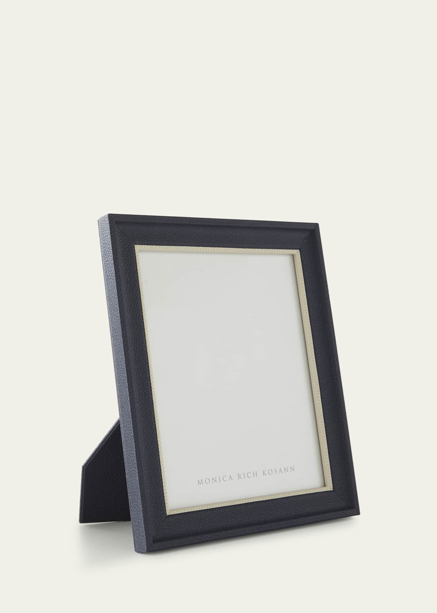 Monica Rich Kosann Navy Leather Frame with Cream Accent, 8" x 10" Image 2 of 2