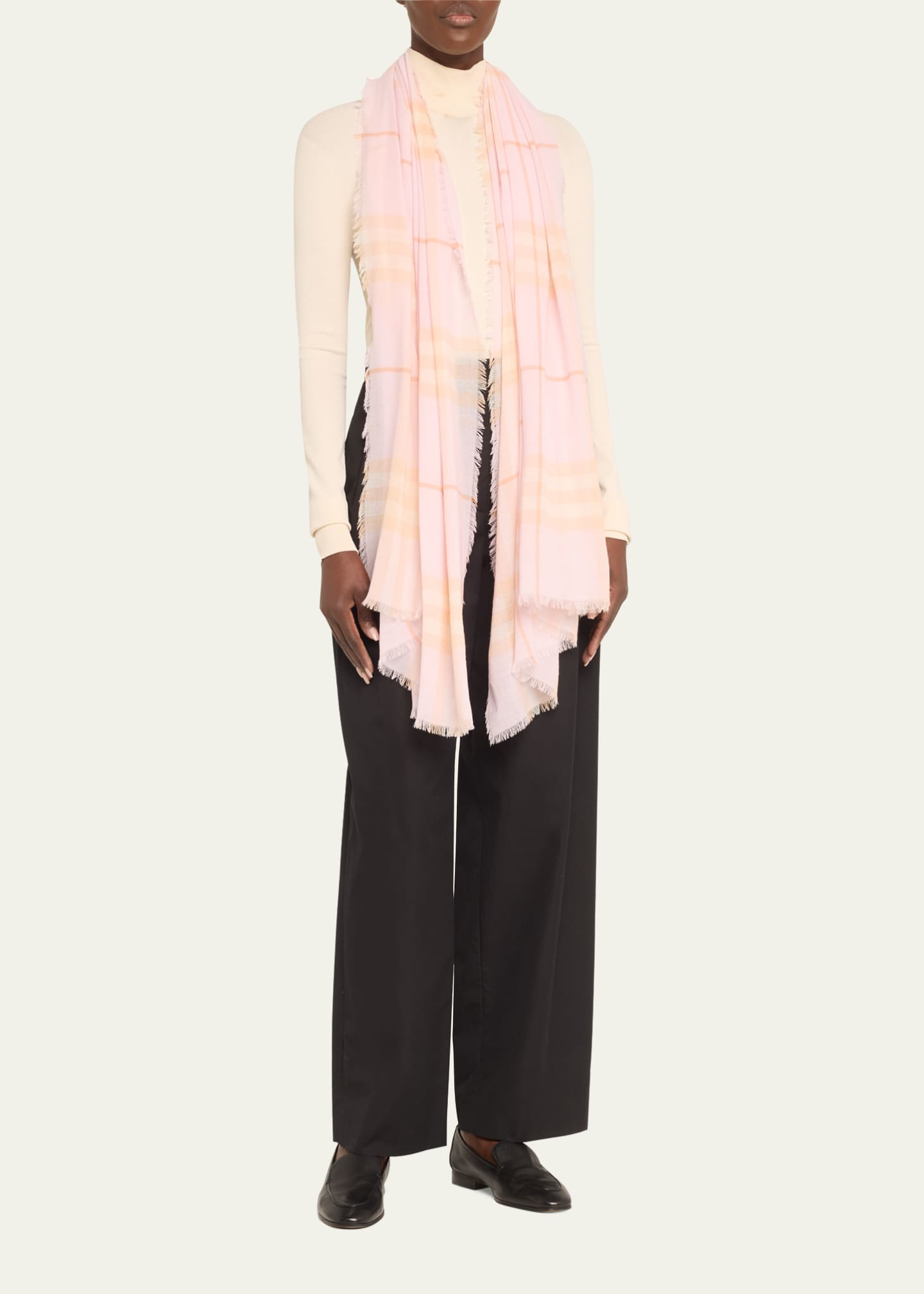 Burberry gauze scarf sale top