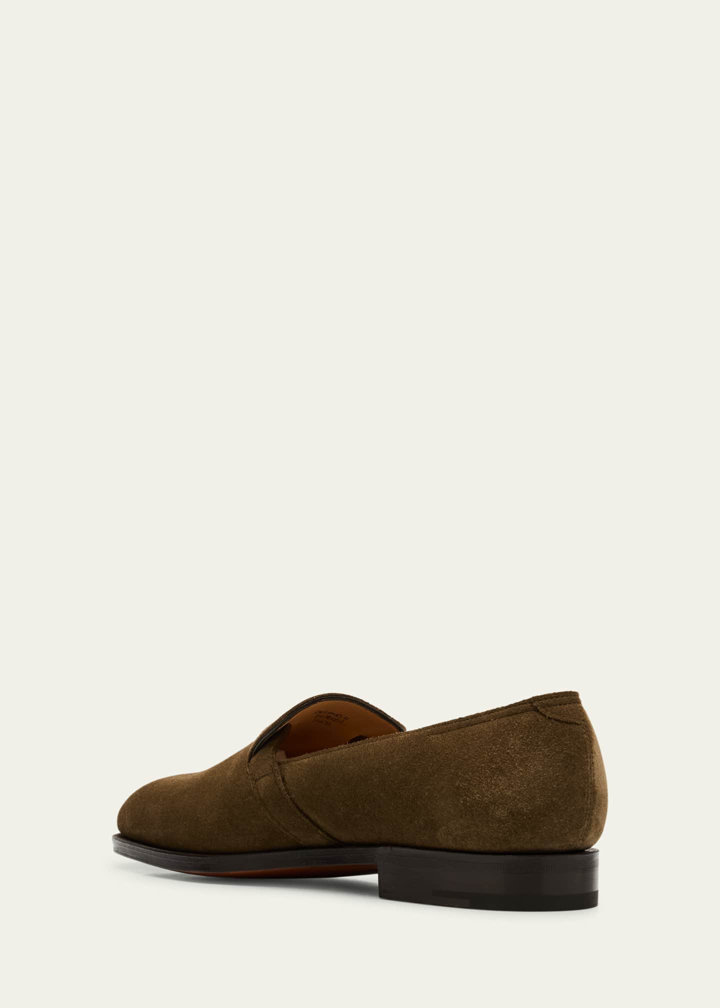 John Lobb Men's Delano II Suede Buckle Loafers Image 2 of 4