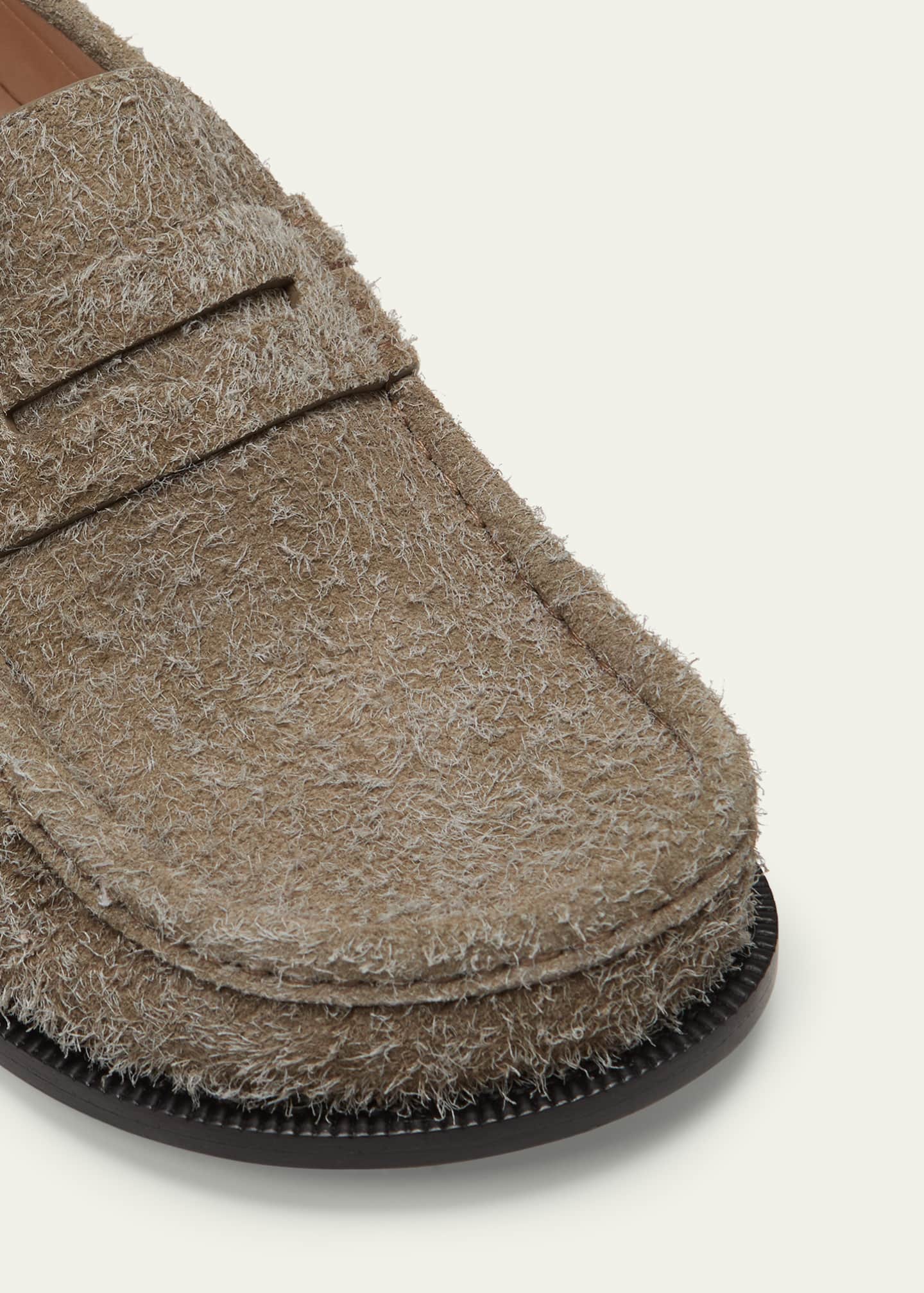 Loewe Men's Campo Brushed Suede Penny Loafers Bergdorf Goodman