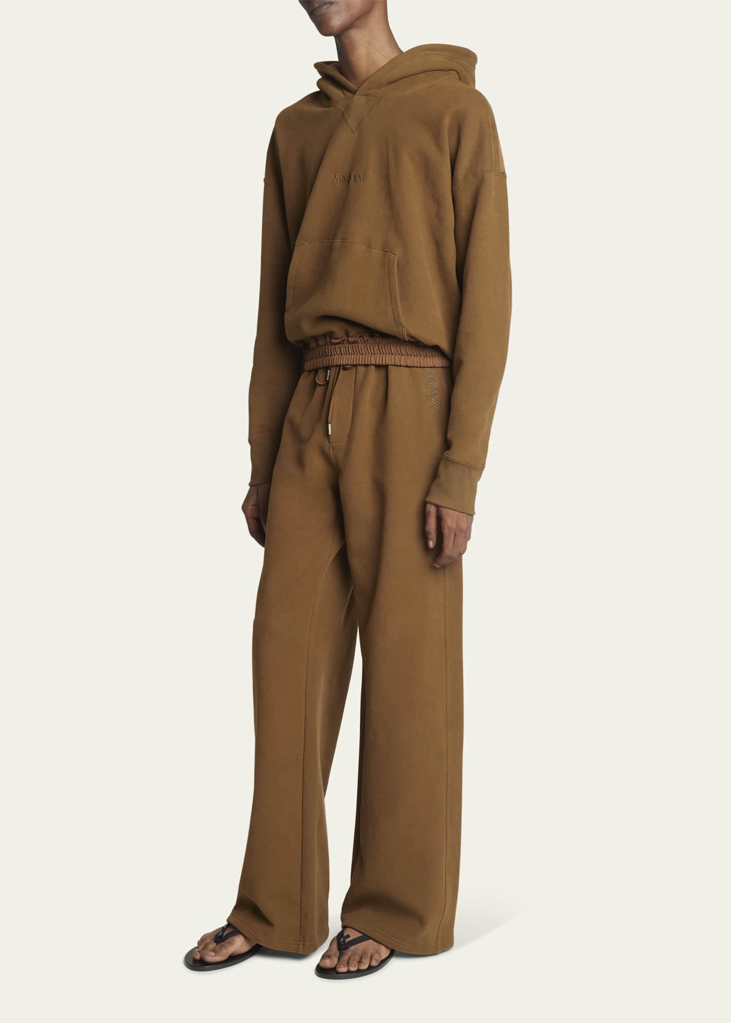 Saint Laurent Men's Pepe 05 Leather Thong Sandals Image 3 of 5