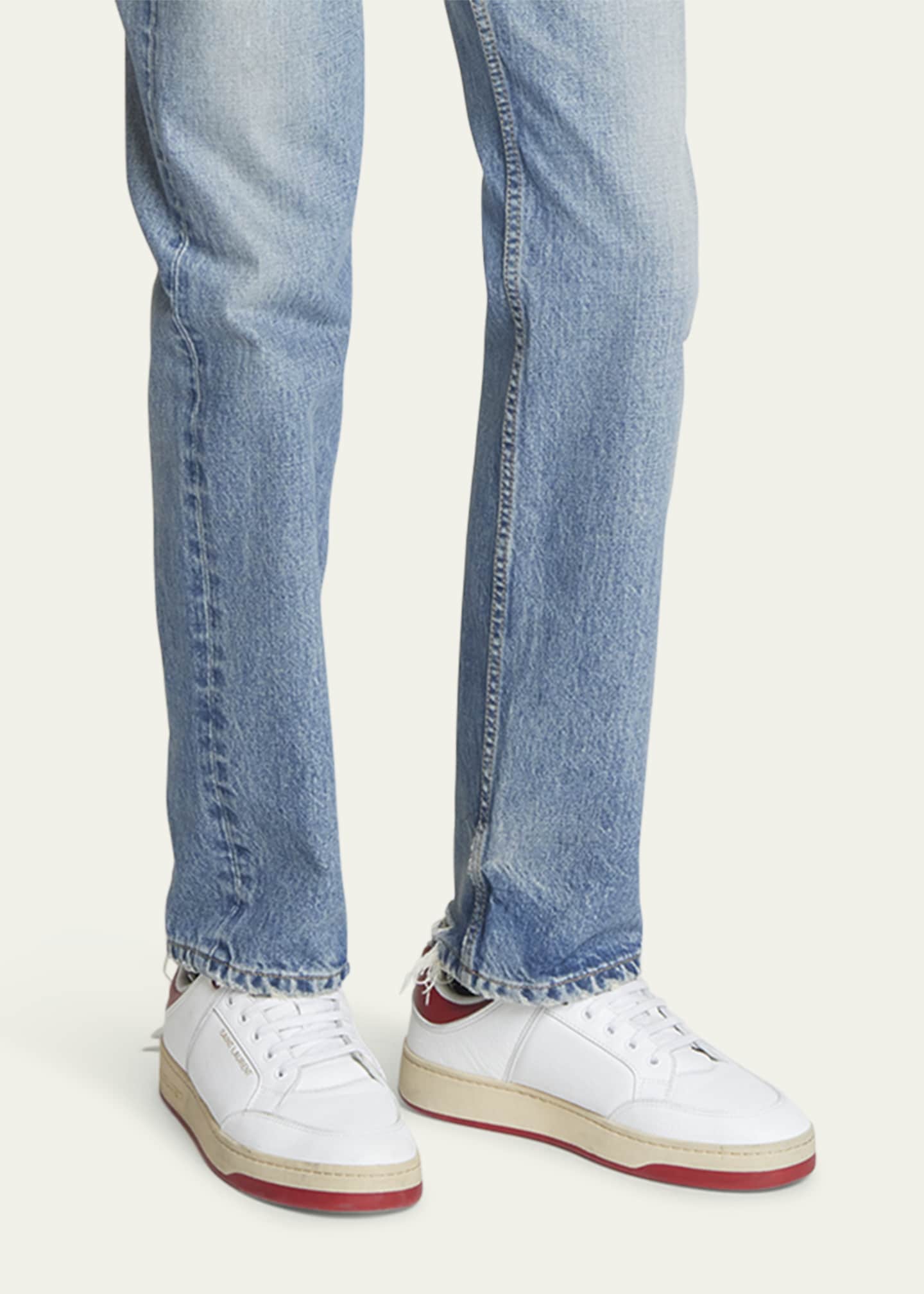 Saint Laurent Men's SL/61 Bicolor Leather Low-Top Sneakers Image 2 of 5