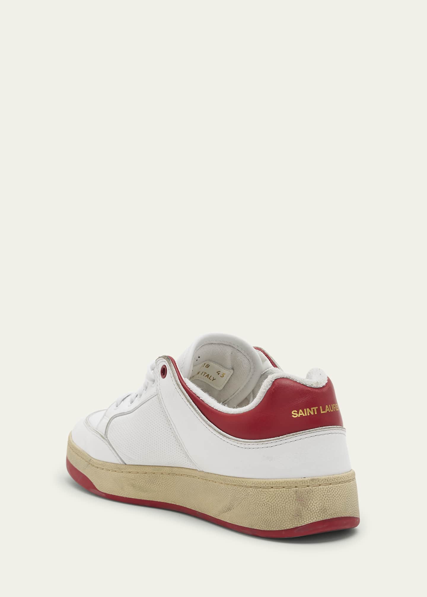 Saint Laurent Men's SL/61 Bicolor Leather Low-Top Sneakers Image 4 of 5