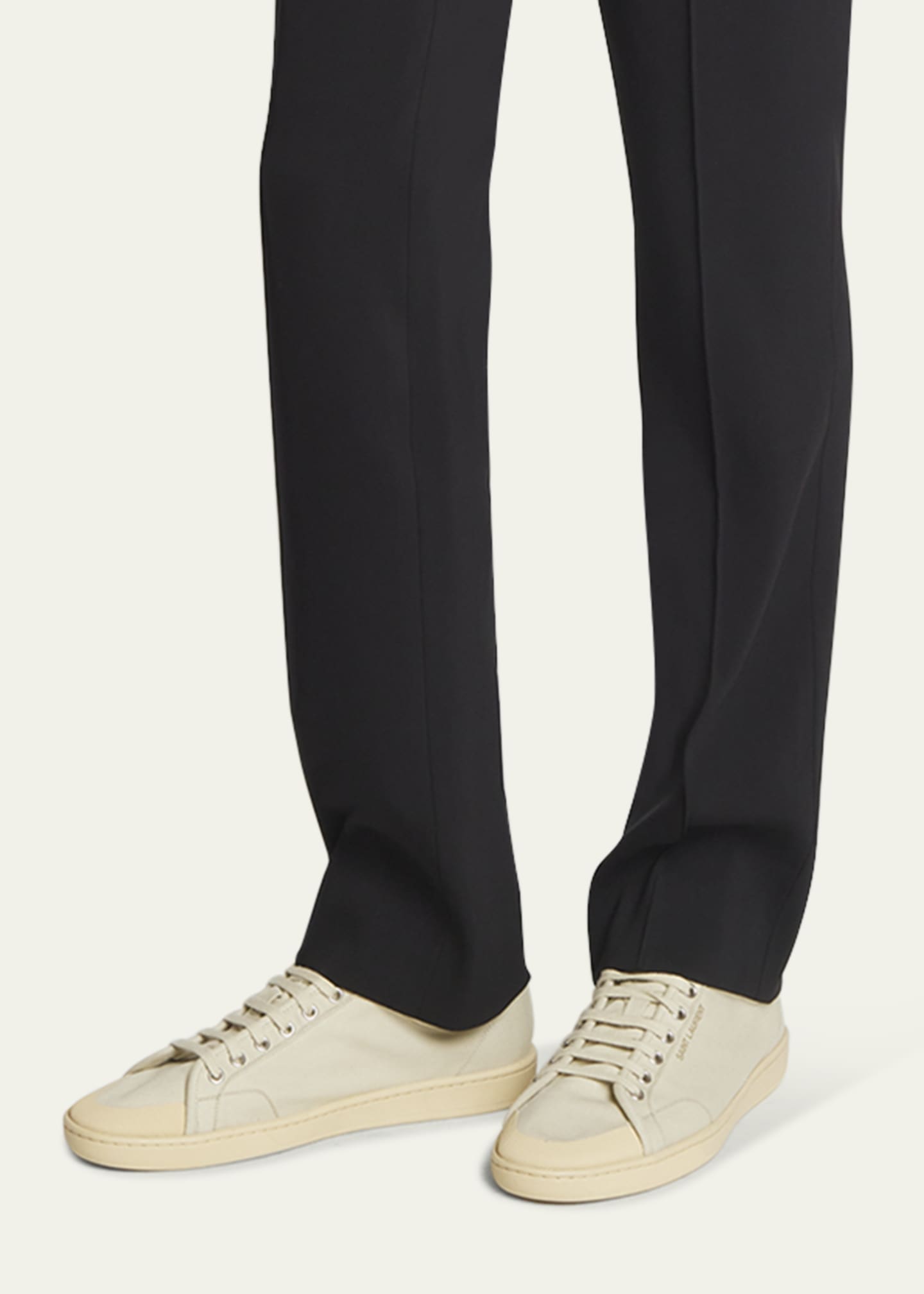 Saint Laurent Men's SL/39 Canvas Mid-Top Sneakers Image 2 of 5