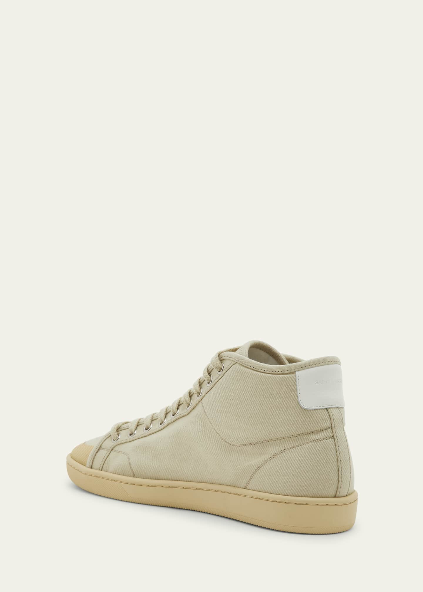 Saint Laurent Men's SL/39 Canvas Mid-Top Sneakers Image 4 of 5