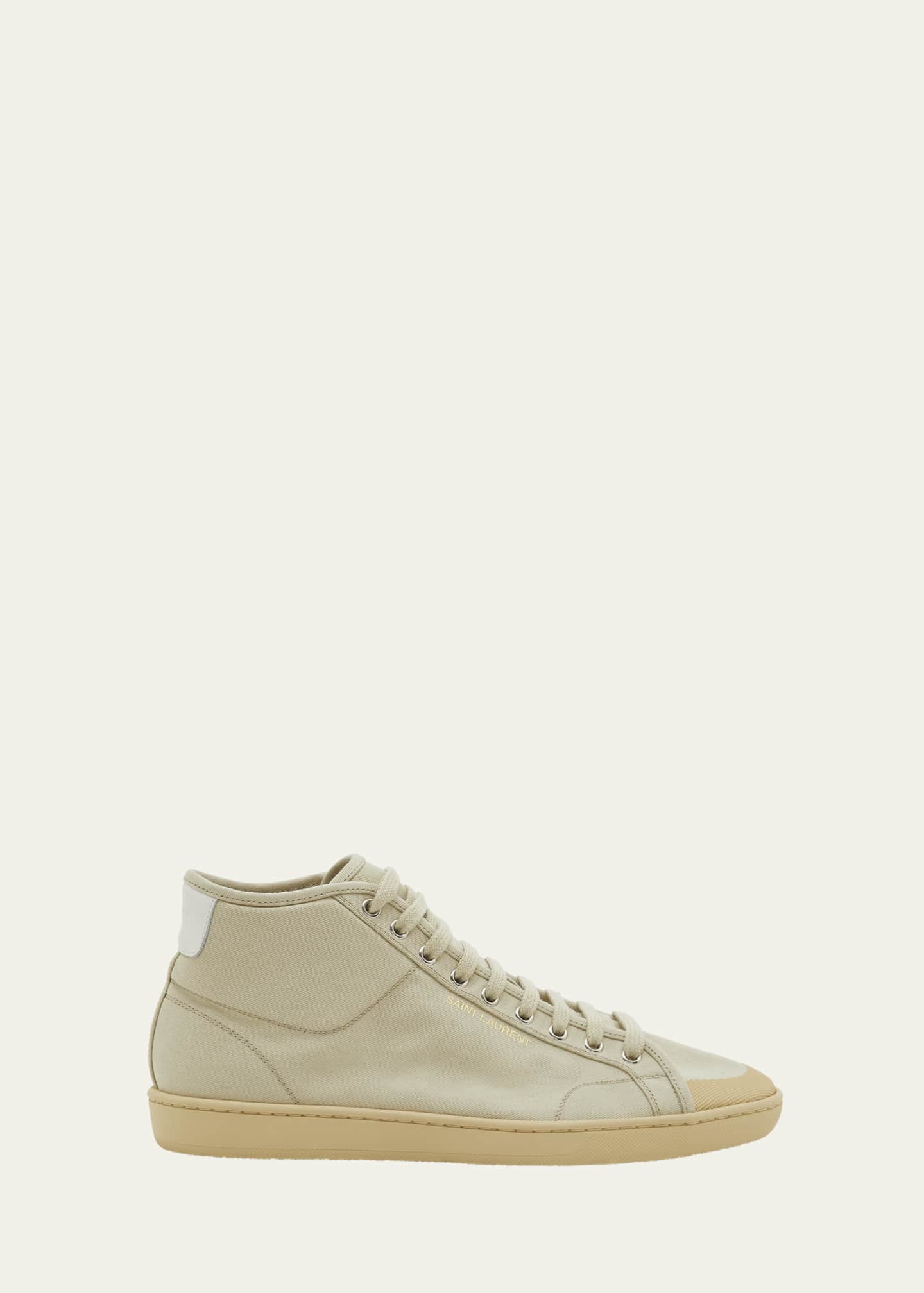 Saint Laurent Men's SL/39 Canvas Mid-Top Sneakers Image 1 of 5