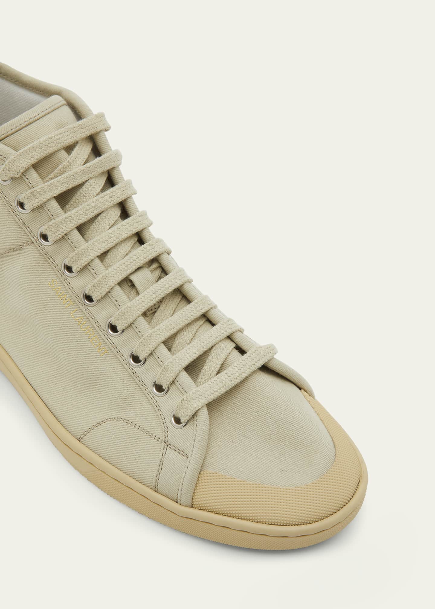 Saint Laurent Men's SL/39 Canvas Mid-Top Sneakers Image 5 of 5