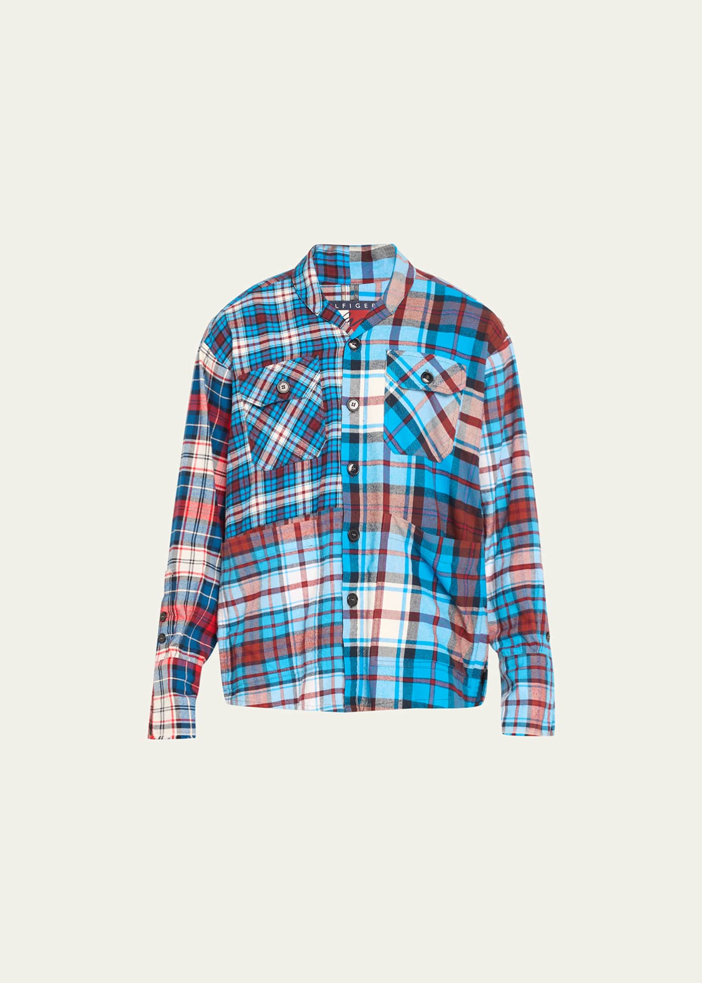 Orange and blue store tommy hilfiger shirt