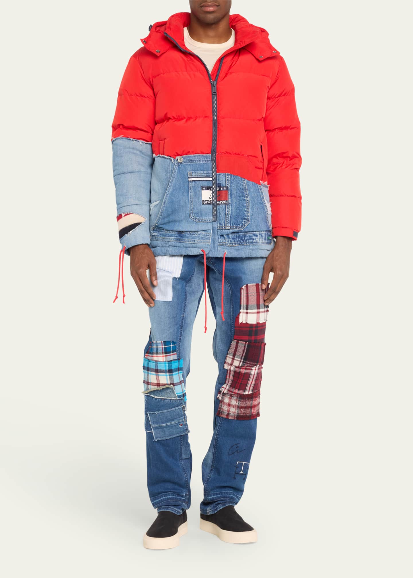 Tommy hilfiger white puffer jacket mens best sale