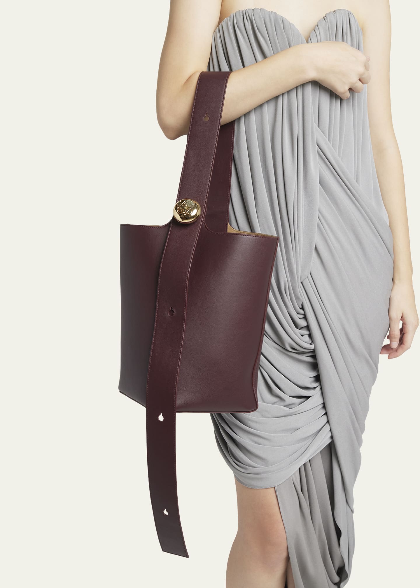 Loewe Anagram Pebble Leather Bucket Bag Image 2 of 6