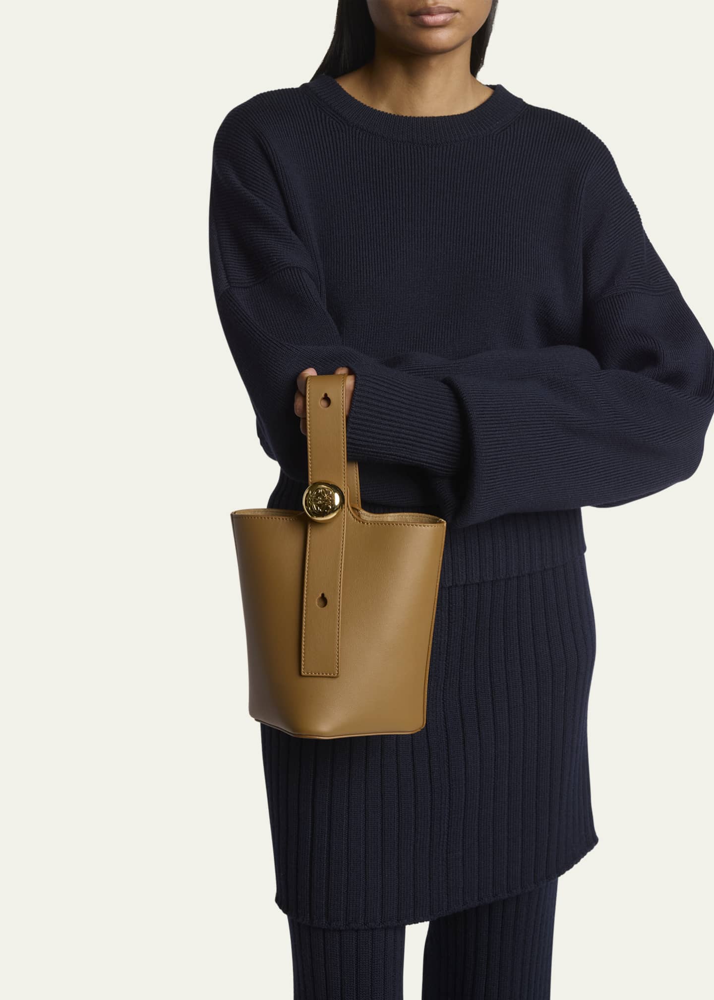 Loewe Mini Pebbled Leather Bucket Bag Image 2 of 6