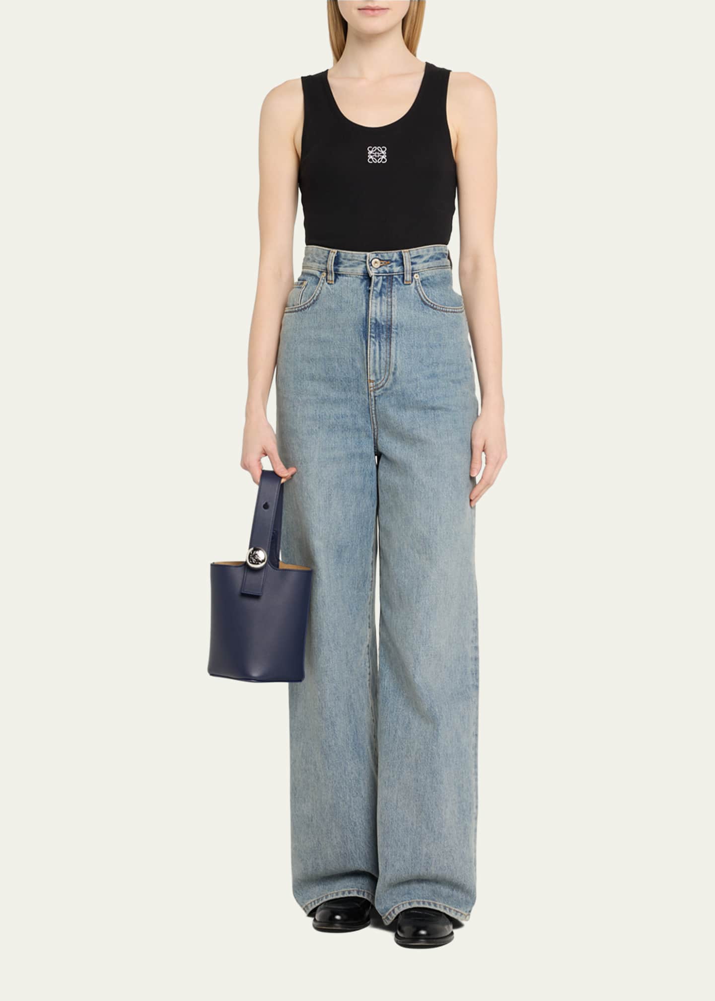 Loewe Mini Pebbled Leather Bucket Bag Image 5 of 6