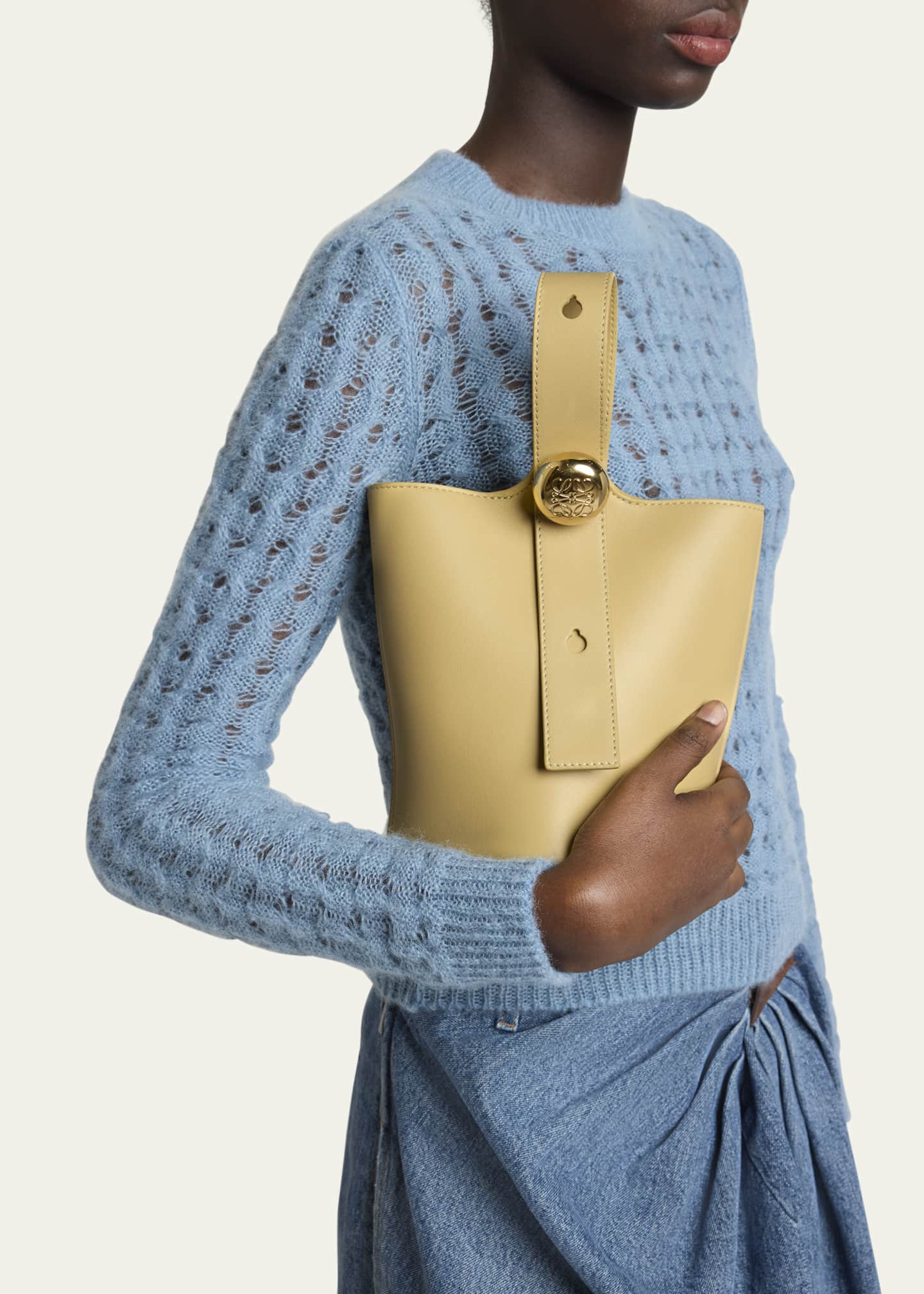 Loewe Mini Pebbled Leather Bucket Bag Image 2 of 6